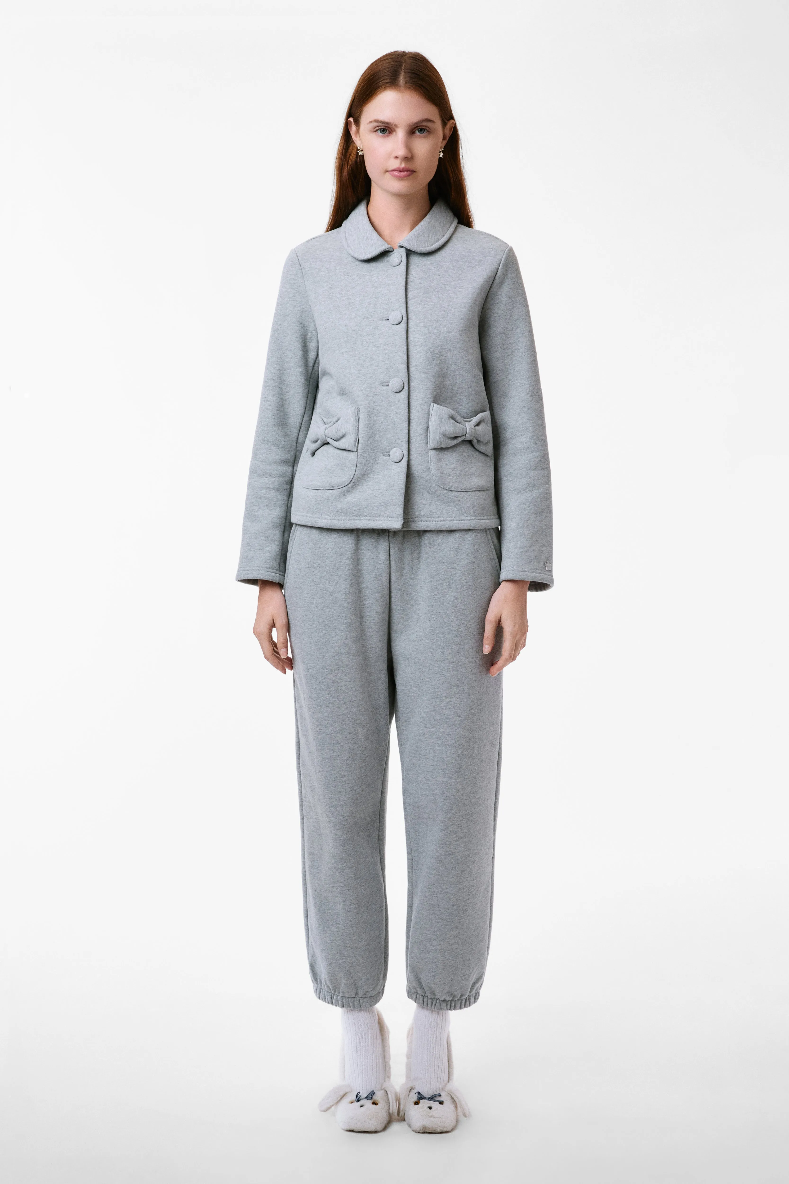 DIMPLE SWEATPANT IN HEATHER GREY sold by Sandy Liang product image thumbnail 2
