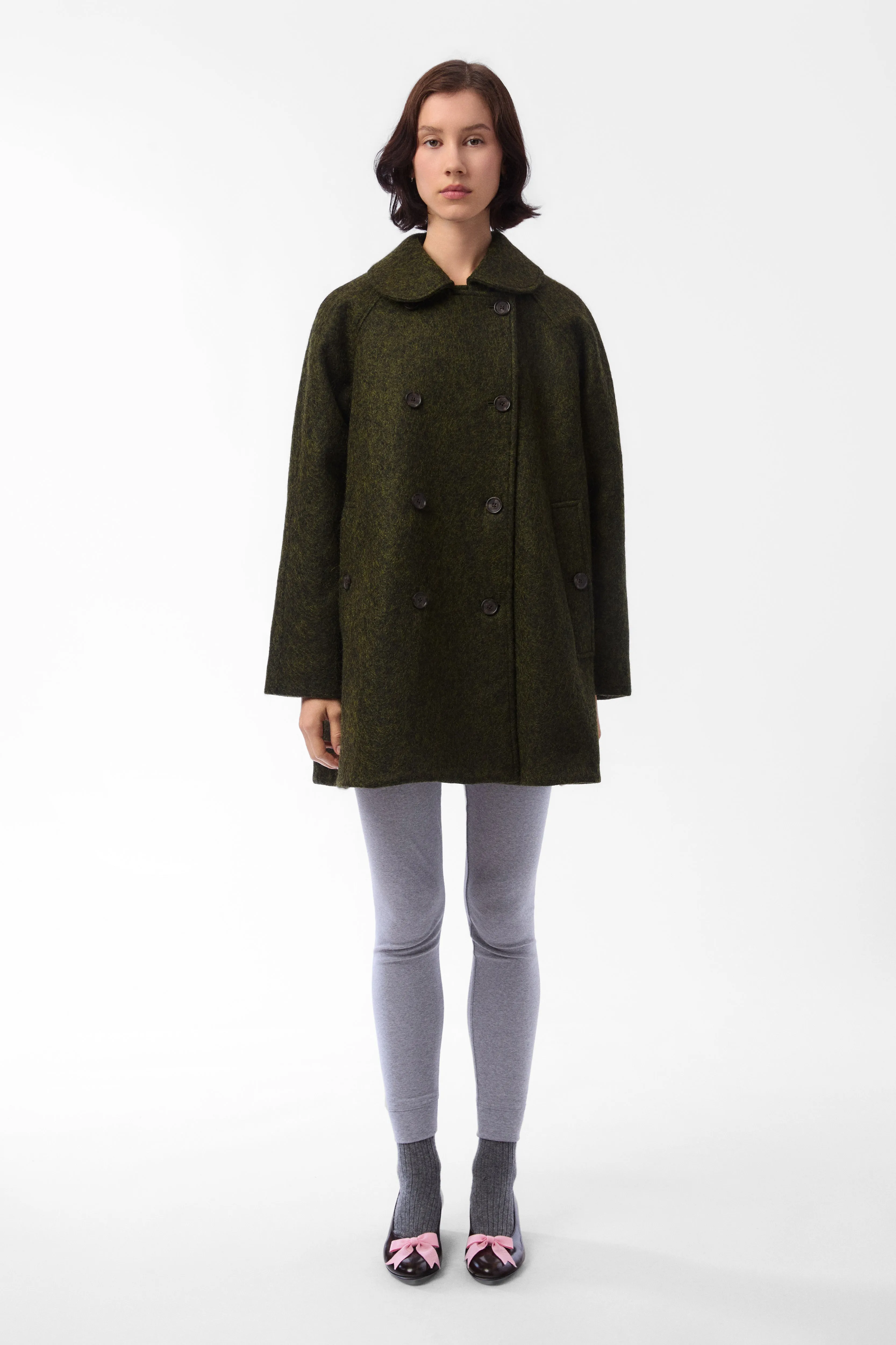 HUXLEY TRENCH IN MOSS GREEN sold by Sandy Liang product image thumbnail 2