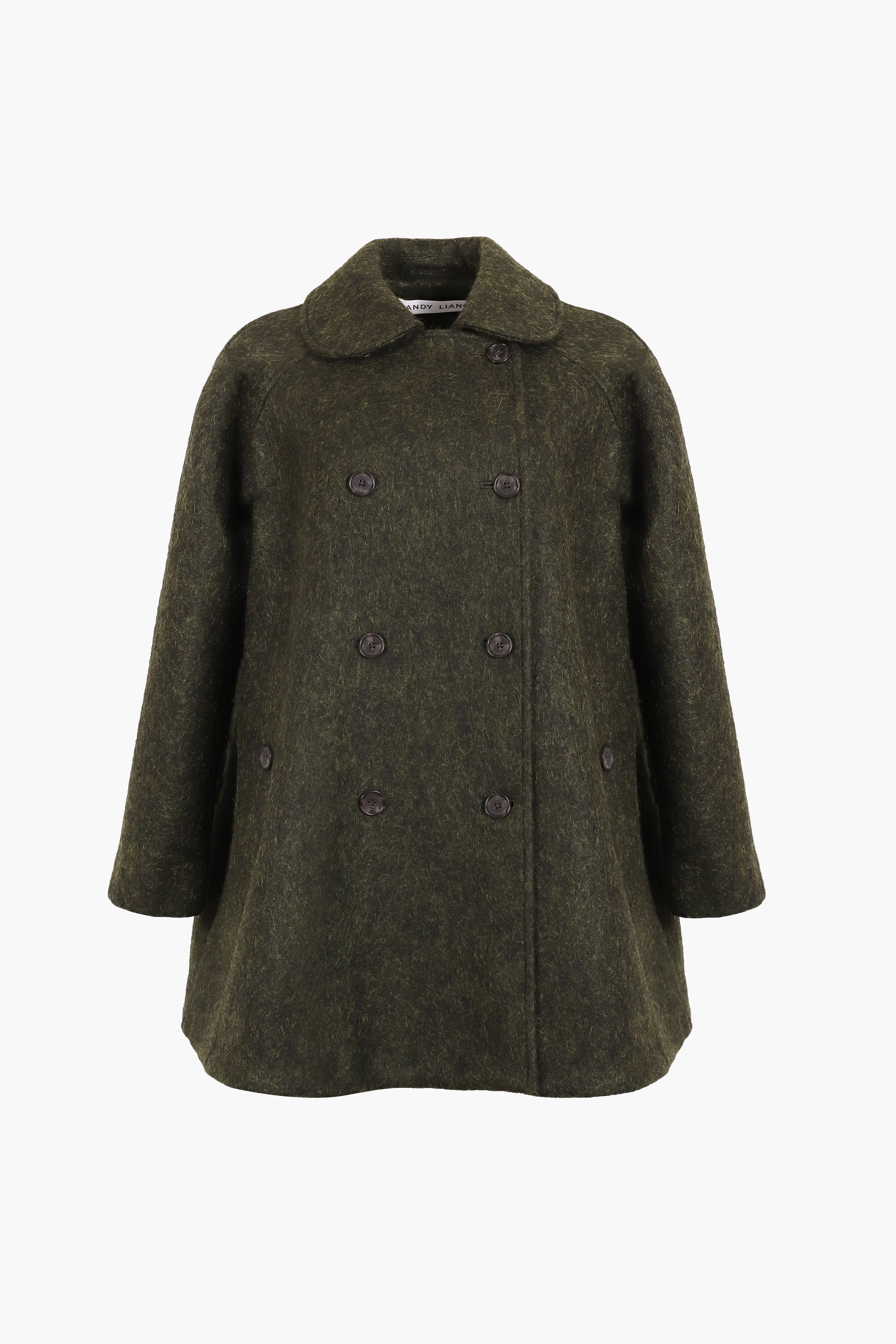 HUXLEY TRENCH IN MOSS GREEN sold by Sandy Liang