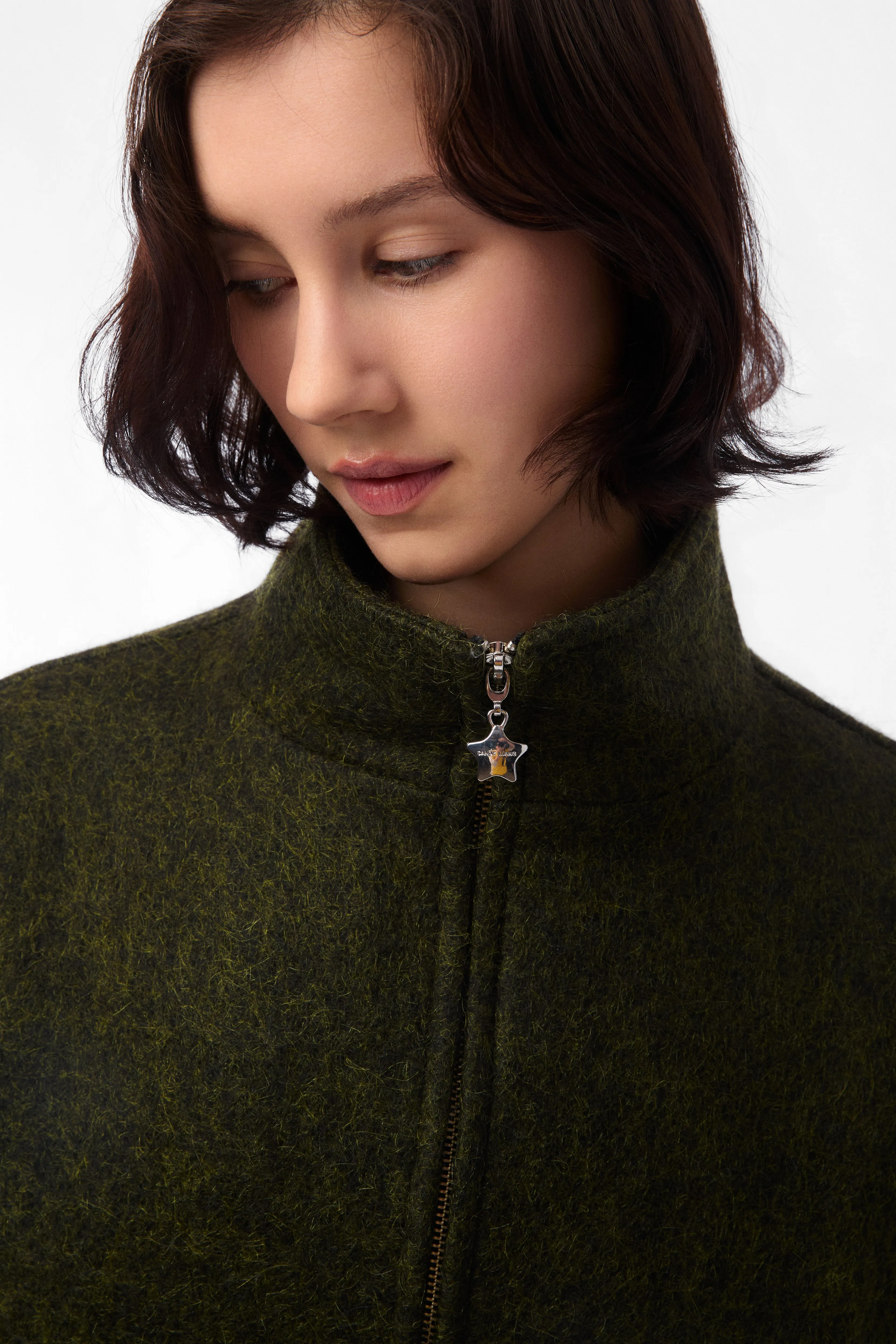 YAMA JACKET IN MOSS GREEN sold by Sandy Liang product image thumbnail 5
