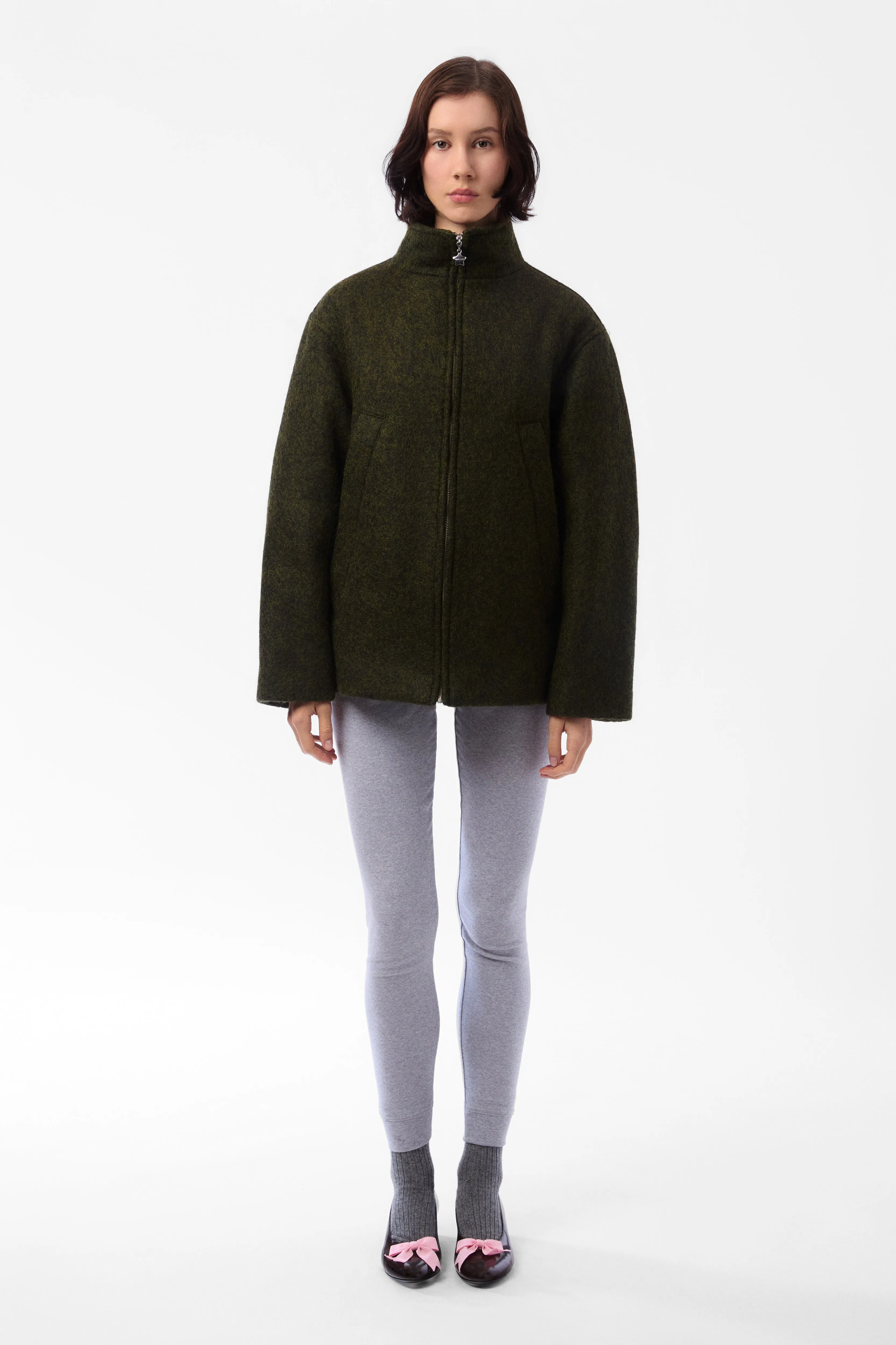 YAMA JACKET IN MOSS GREEN sold by Sandy Liang product image thumbnail 2