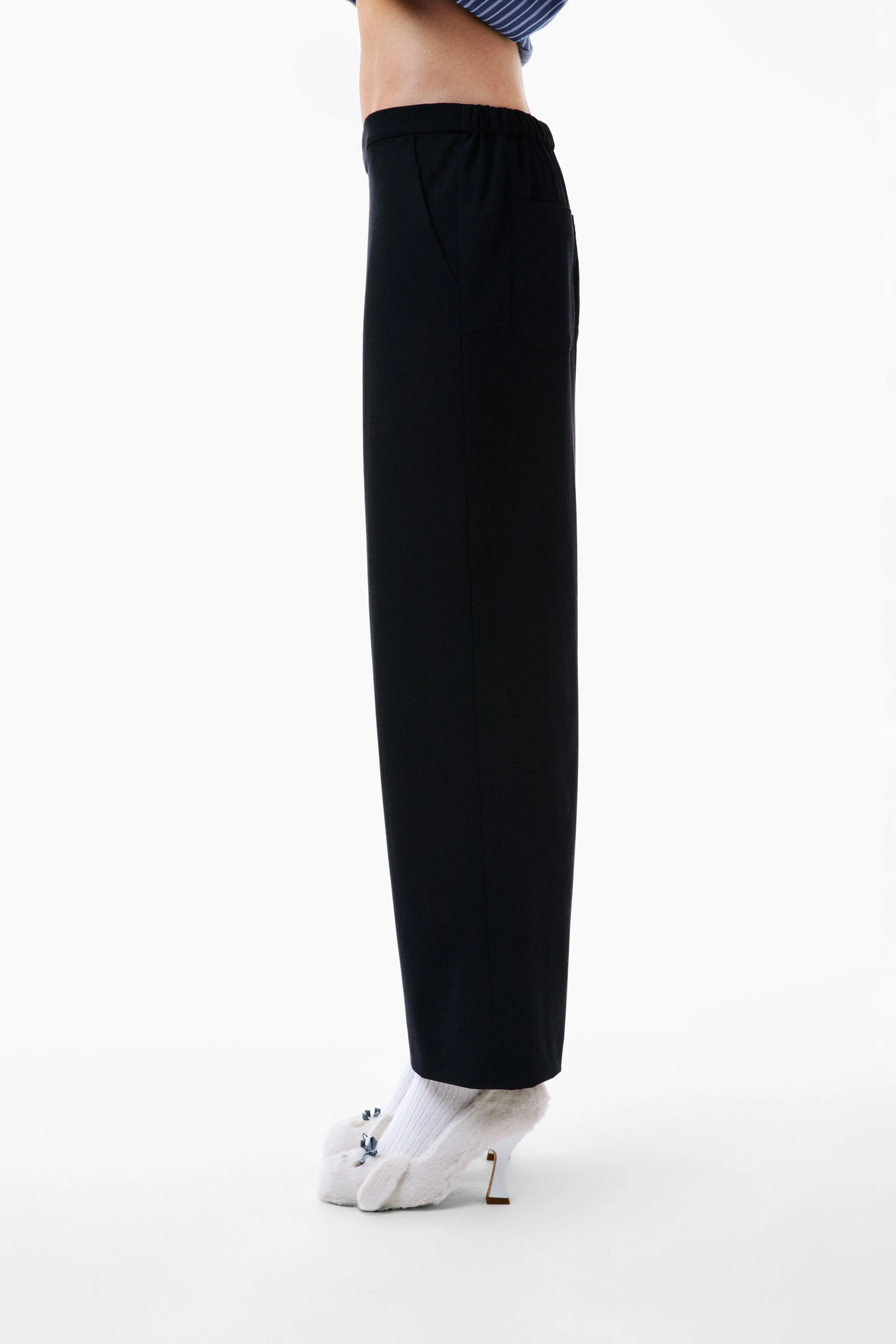 MAMAN PANTS IN NAVY sold by Sandy Liang product image thumbnail 4