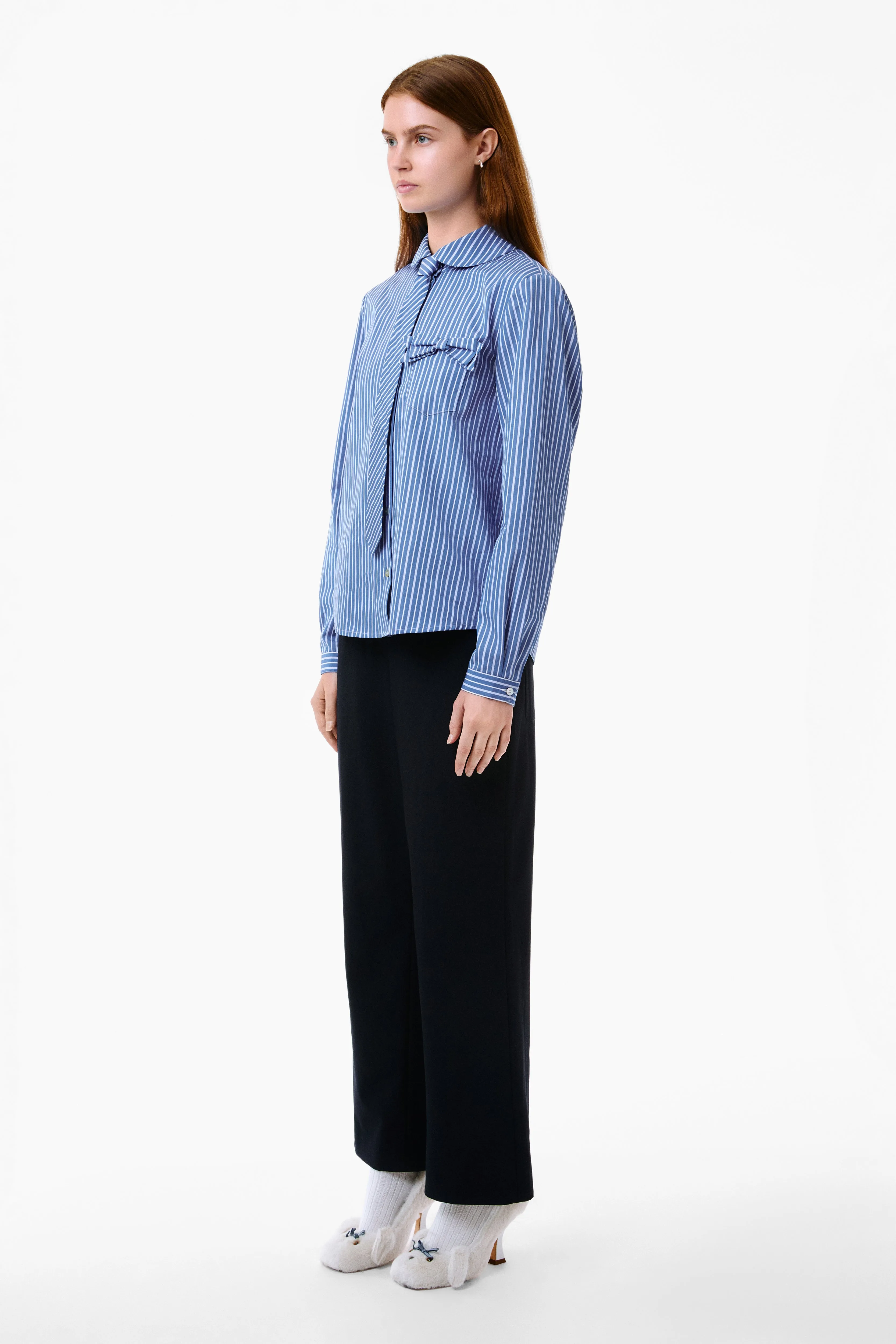 MAMAN PANTS IN NAVY sold by Sandy Liang product image thumbnail 3