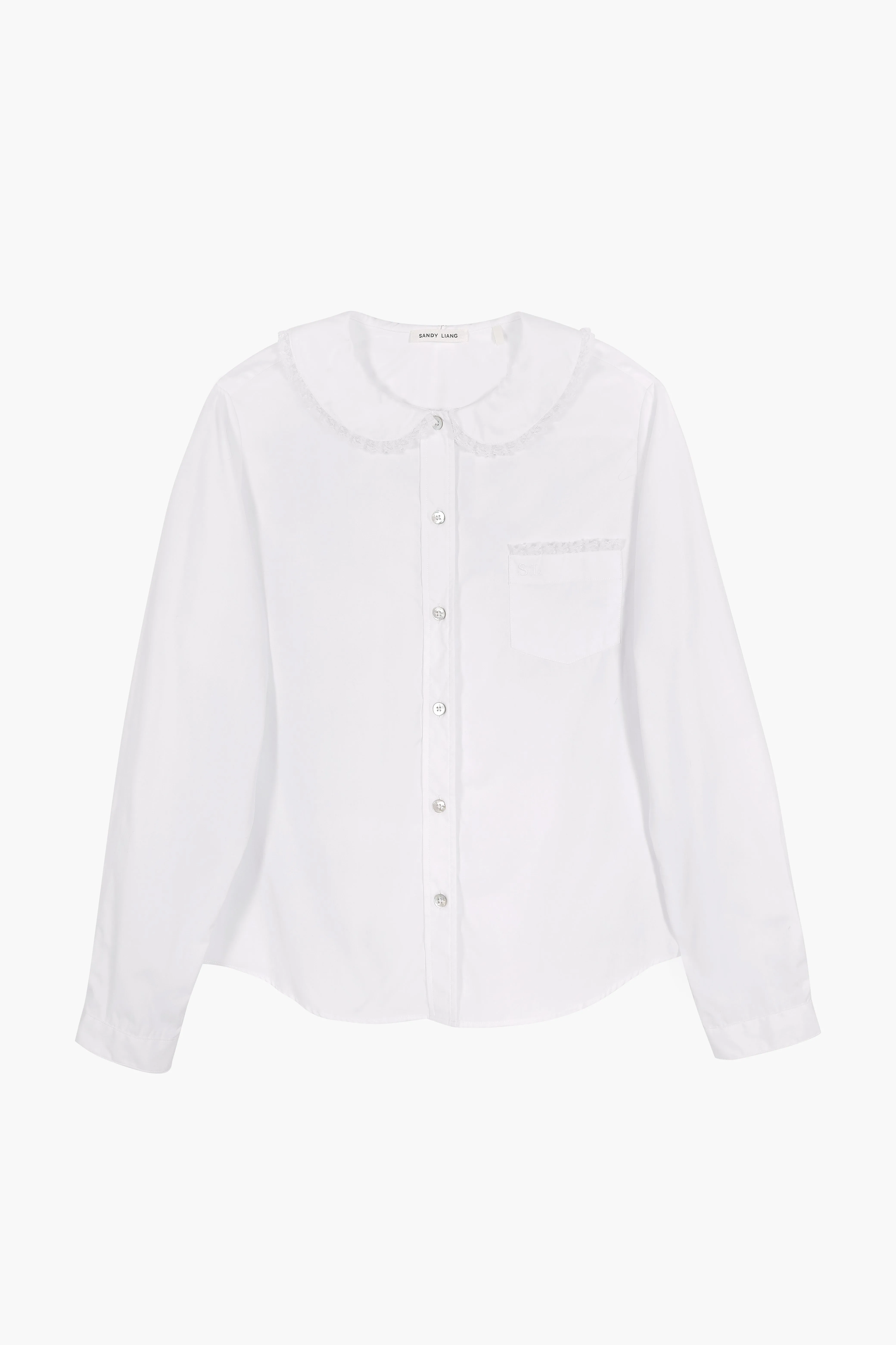 WEMBLEY TOP IN WHITE sold by Sandy Liang
