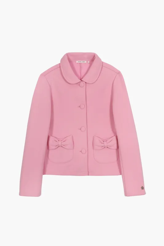 KNOLL JACKET IN PINK made by Sandy Liang