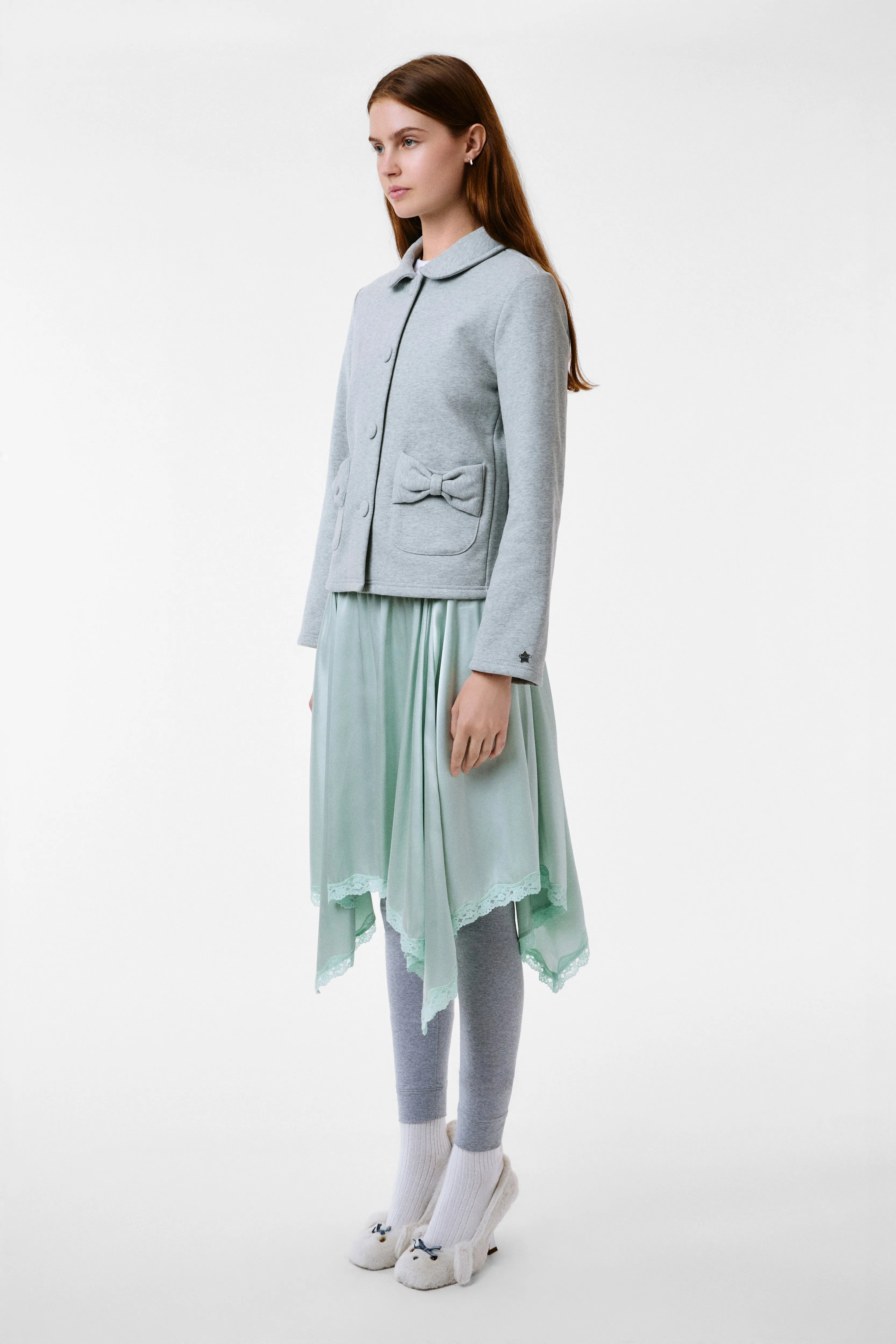 KNOLL JACKET IN HEATHER GREY sold by Sandy Liang product image thumbnail 3