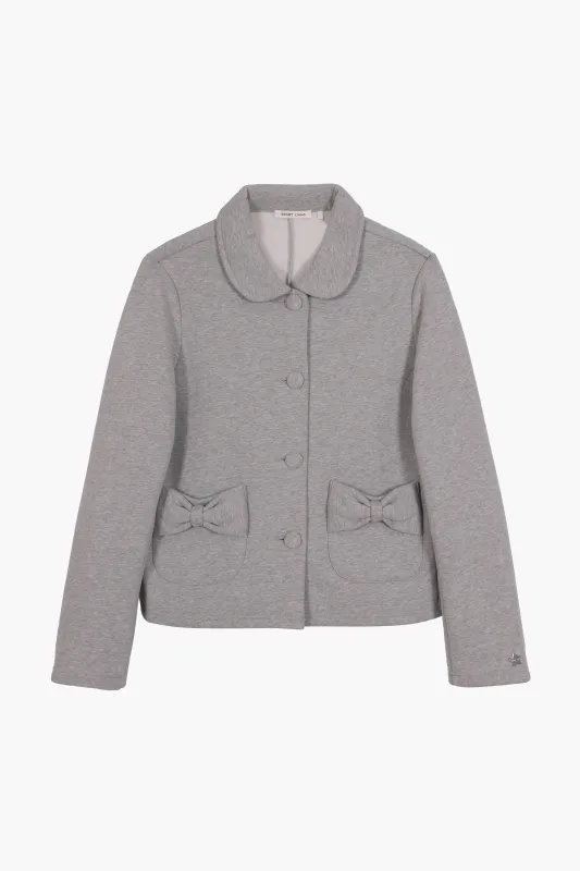 KNOLL JACKET IN HEATHER GREY made by Sandy Liang