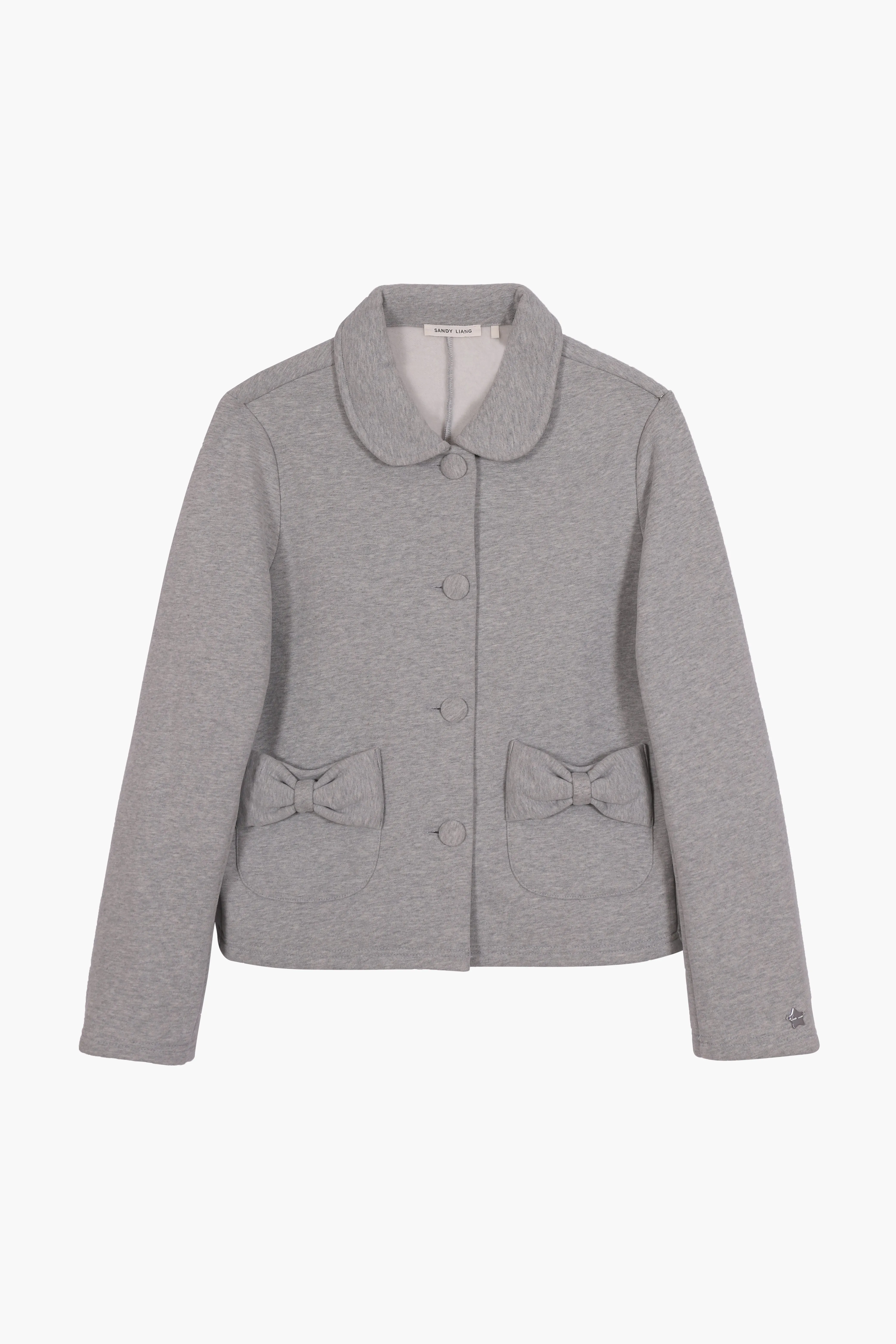 KNOLL JACKET IN HEATHER GREY sold by Sandy Liang