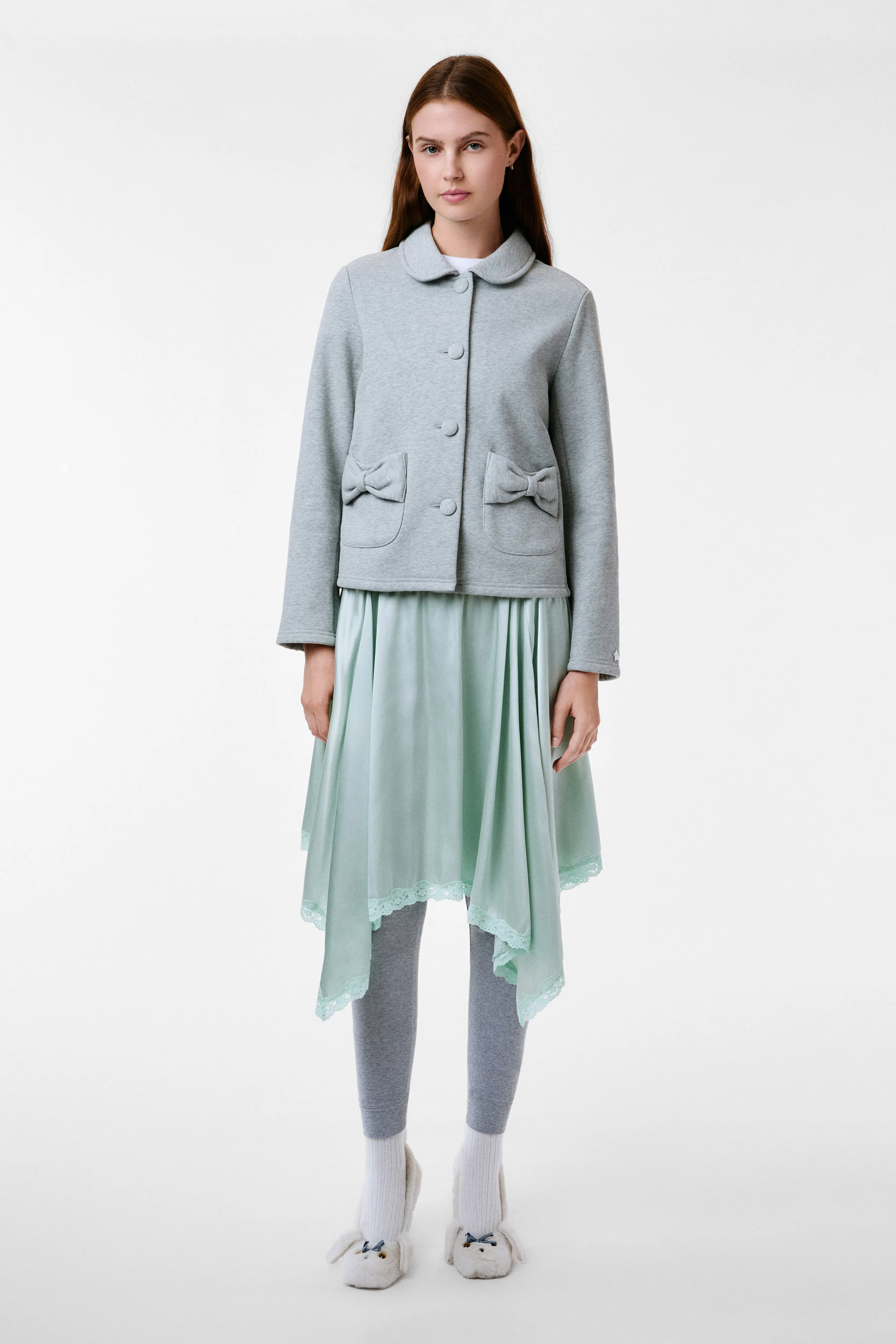 KNOLL JACKET IN HEATHER GREY sold by Sandy Liang product image thumbnail 2