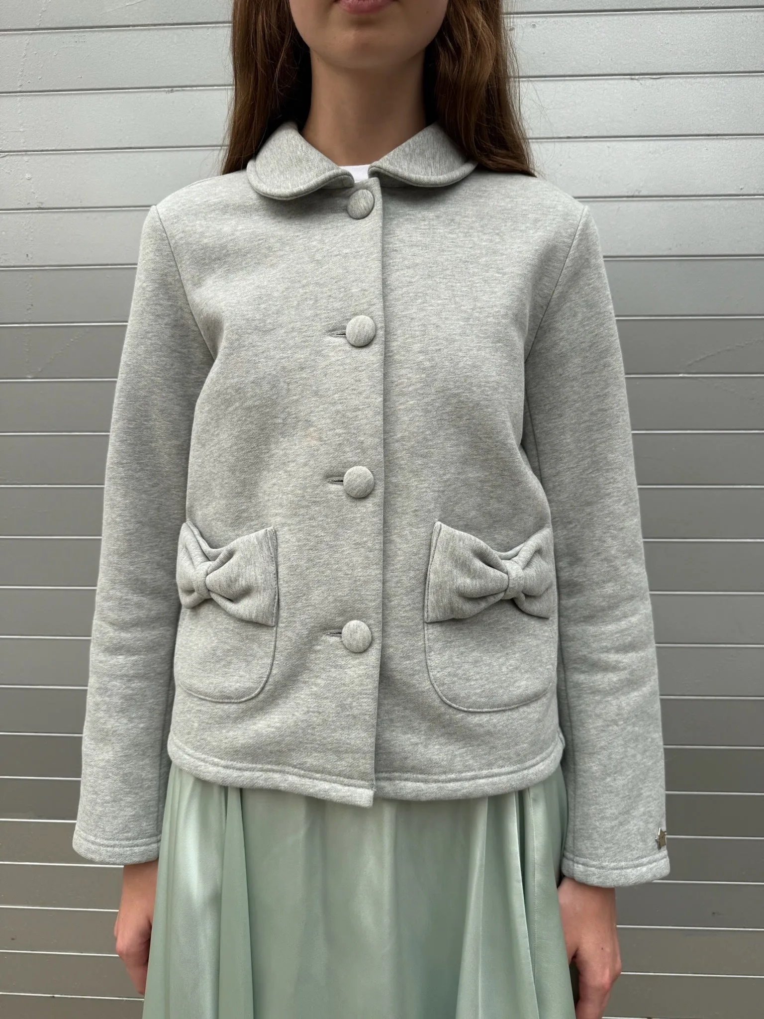 KNOLL JACKET IN HEATHER GREY sold by Sandy Liang product image thumbnail 5