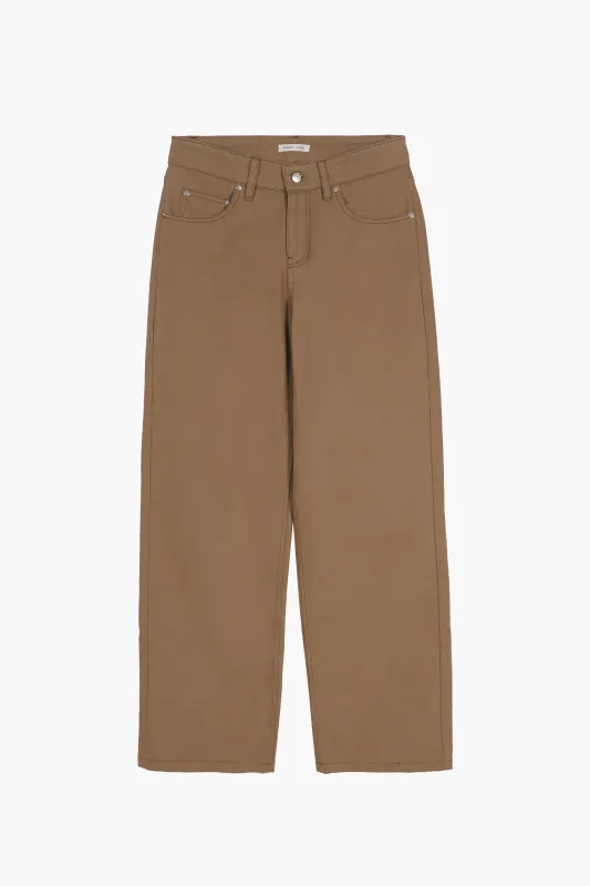 TARO JEANS IN BROWN made by Sandy Liang