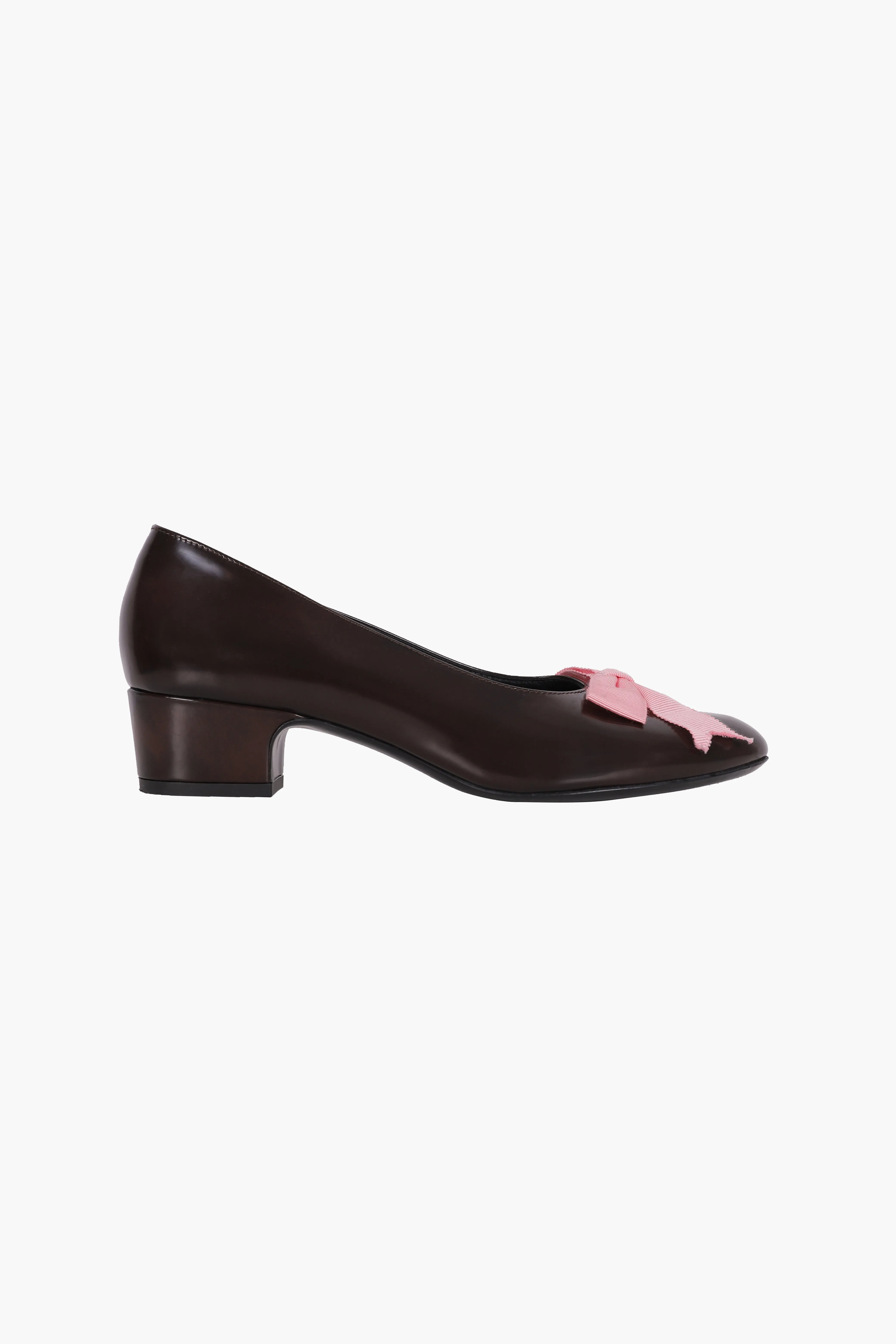 ANTONIA PUMP 40 IN BRUSHED BROWN sold by Sandy Liang