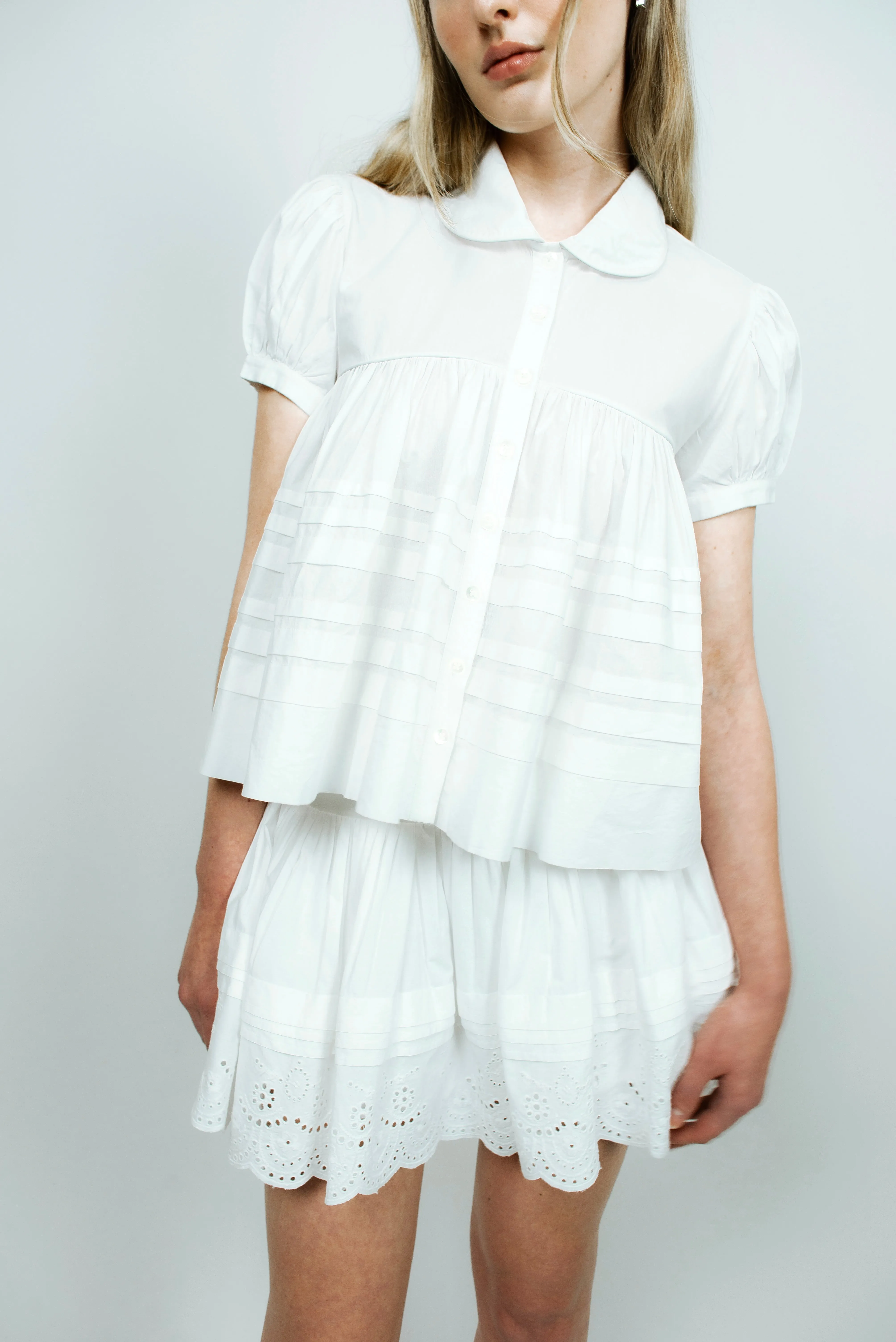 IRA SKIRT IN WHITE sold by Sandy Liang product image thumbnail 4