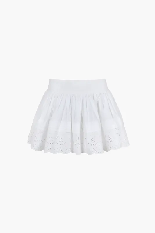 IRA SKIRT IN WHITE sold by Sandy Liang