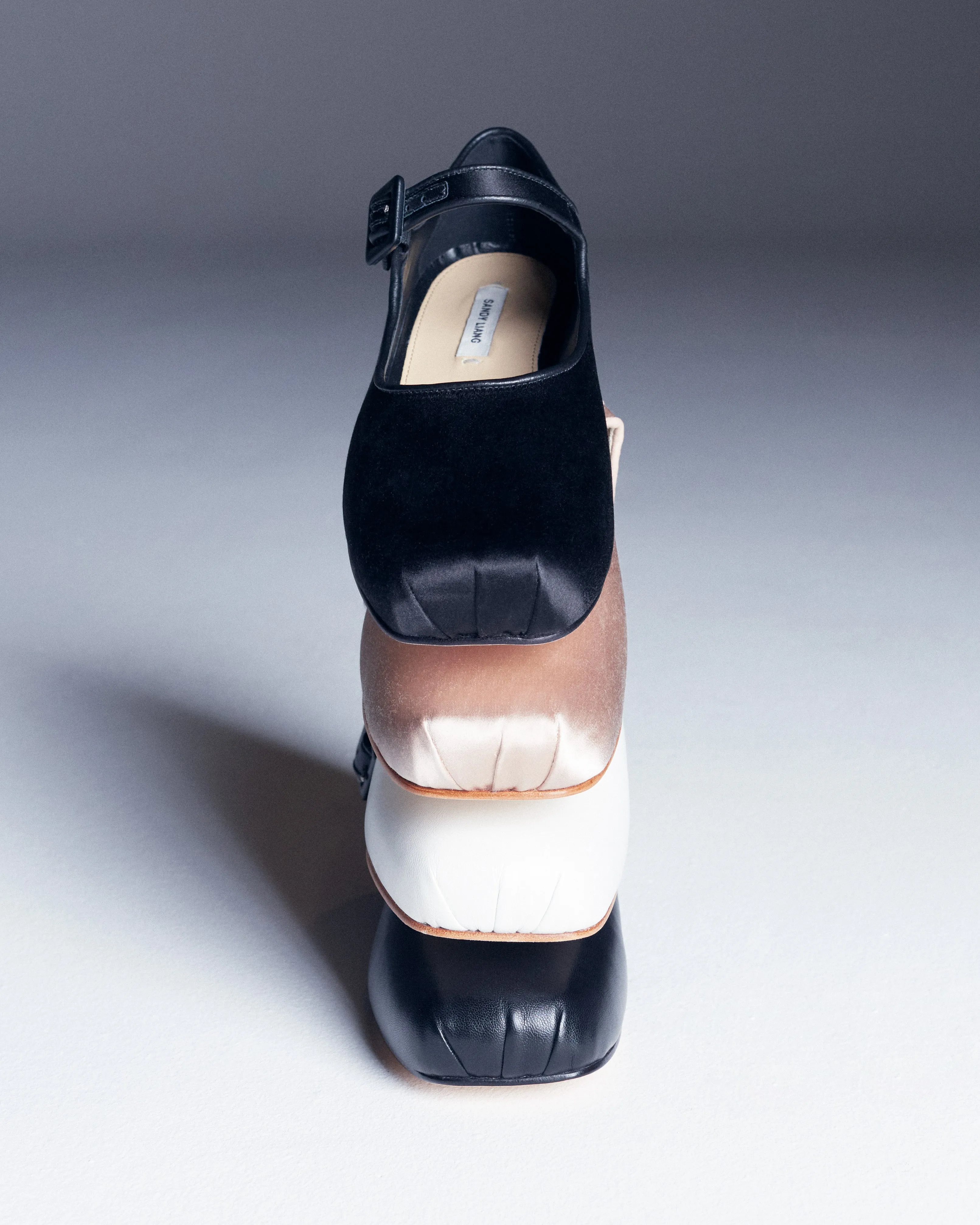 MARY JANE POINTE IN BLACK SATIN sold by Sandy Liang product image thumbnail 3