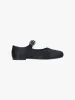MARY JANE POINTE IN BLACK SATIN sold by Sandy Liang