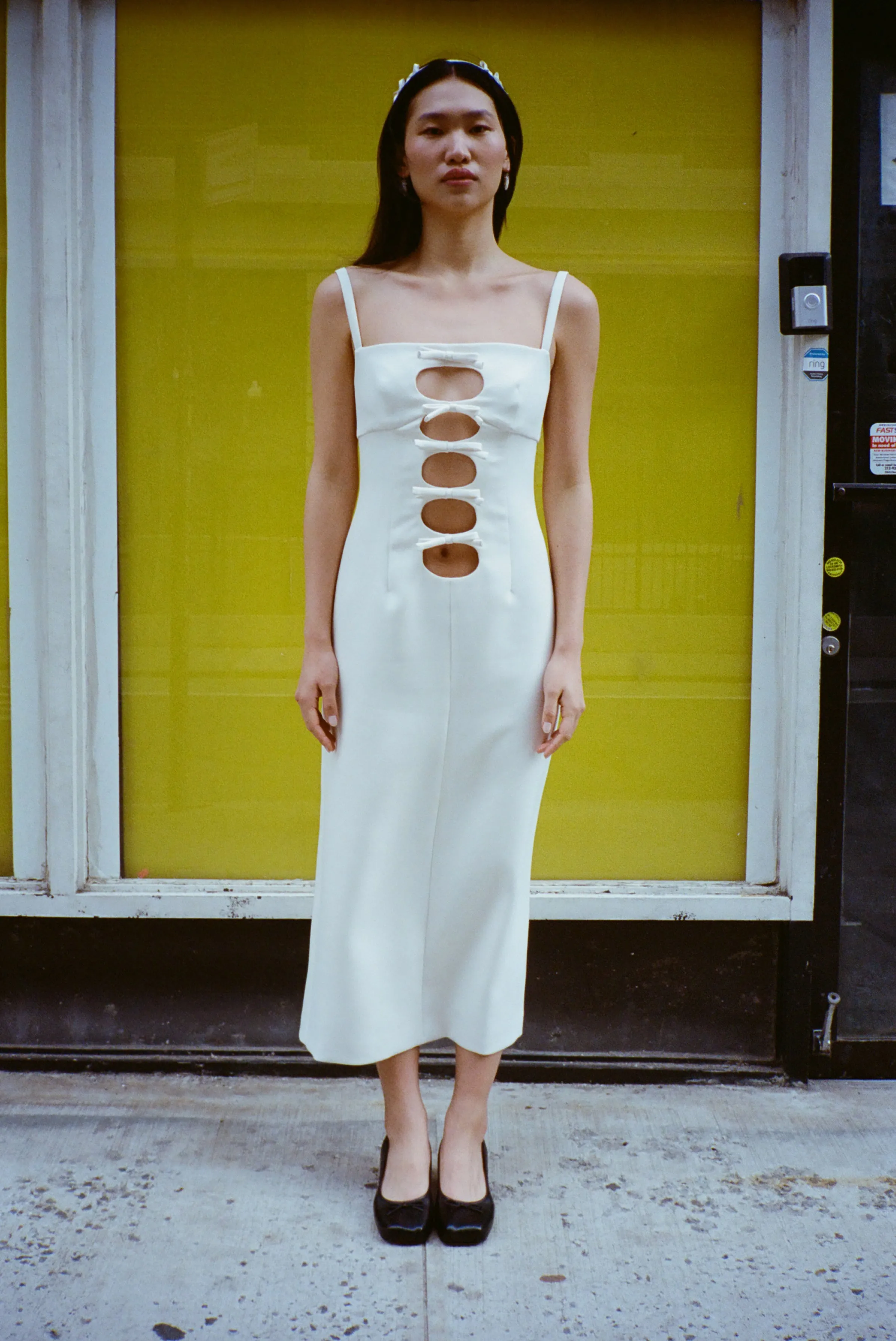 LEONIE DRESS IN BONE sold by Sandy Liang product image thumbnail 5