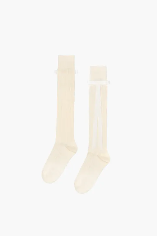 RECITAL SOCKS IN ECRU sold by Sandy Liang