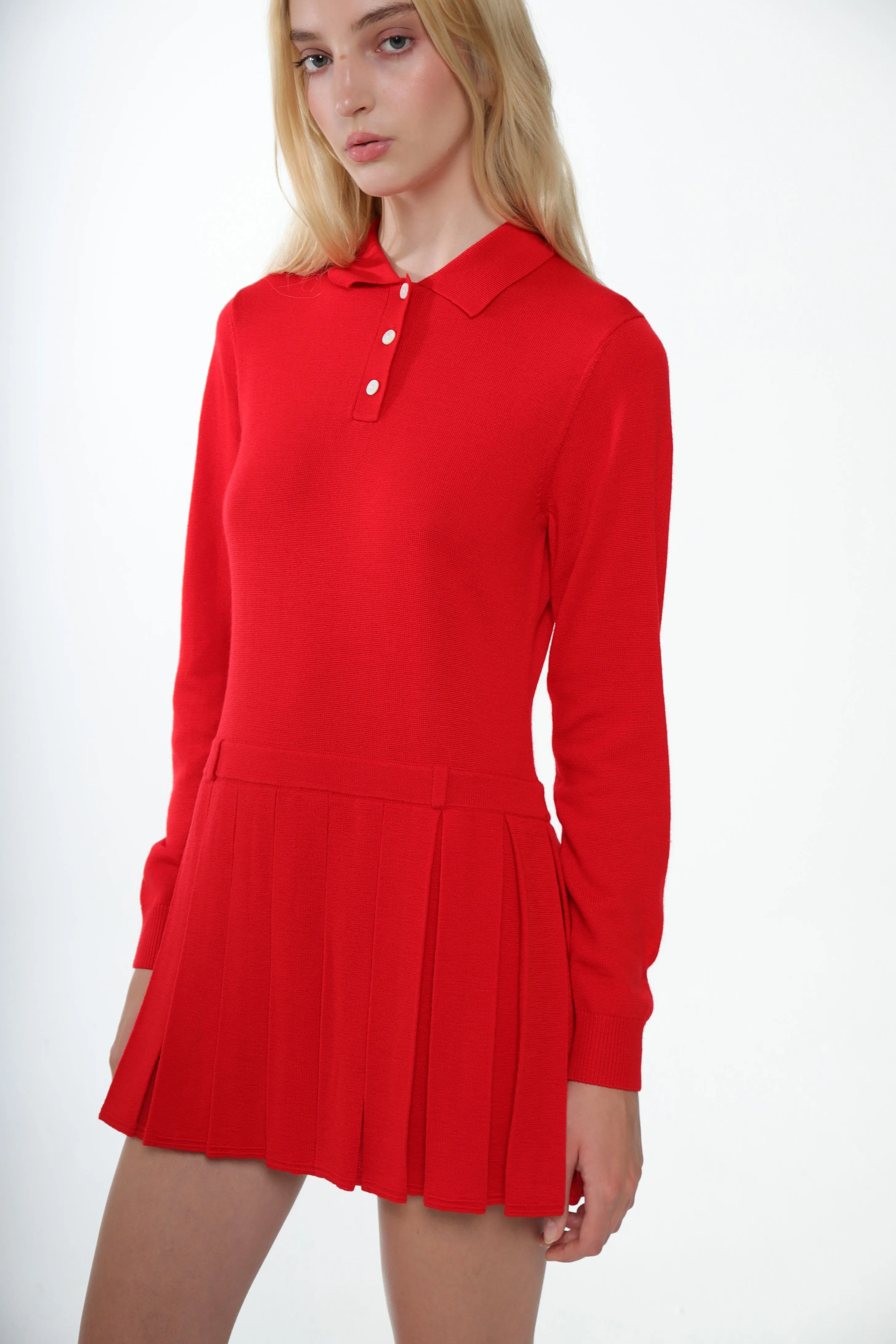 HAGUE SWEATER DRESS IN RED sold by Sandy Liang product image thumbnail 4