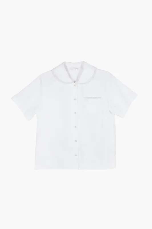 SPLITTER TOP IN WHITE sold by Sandy Liang