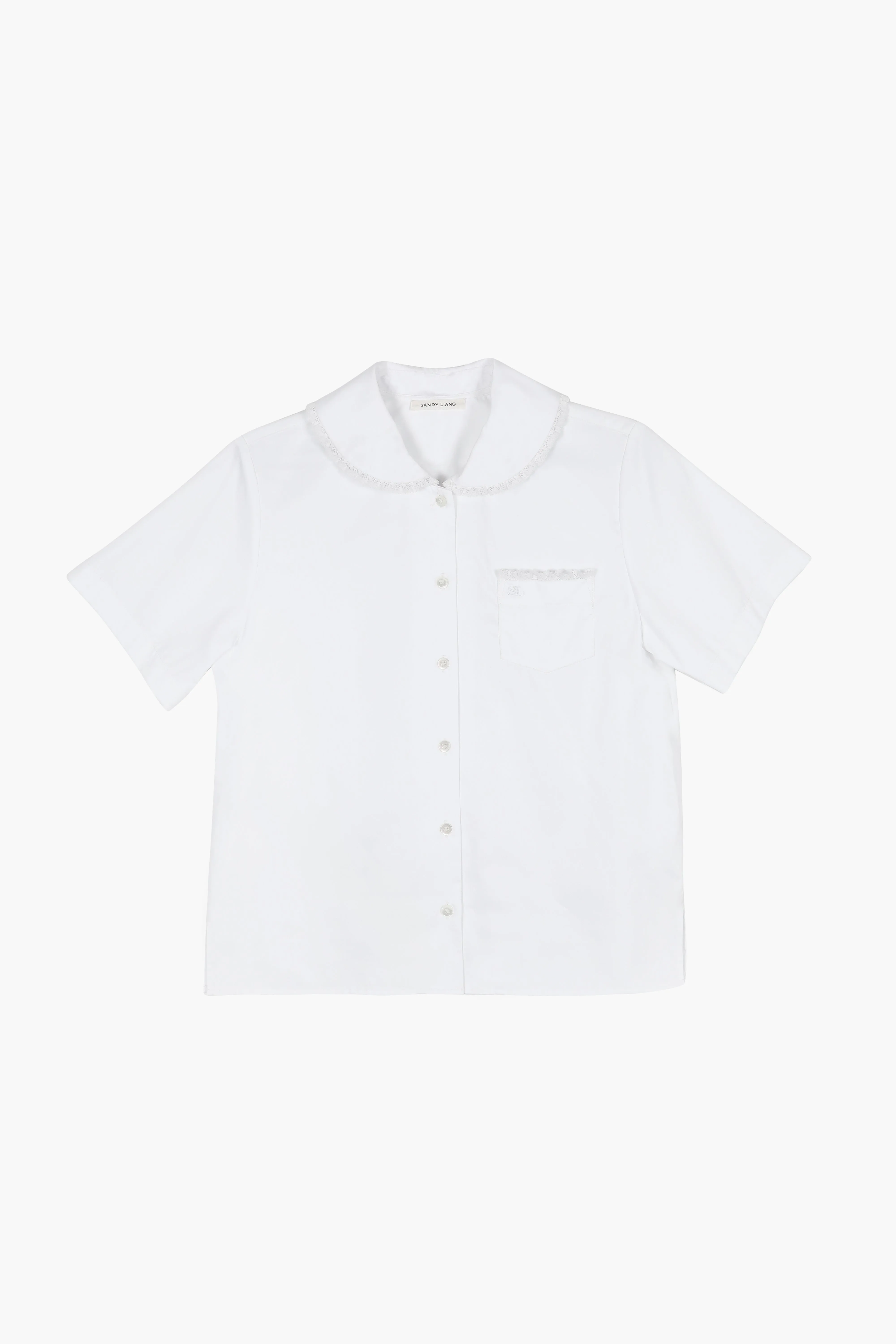 SPLITTER TOP IN WHITE sold by Sandy Liang