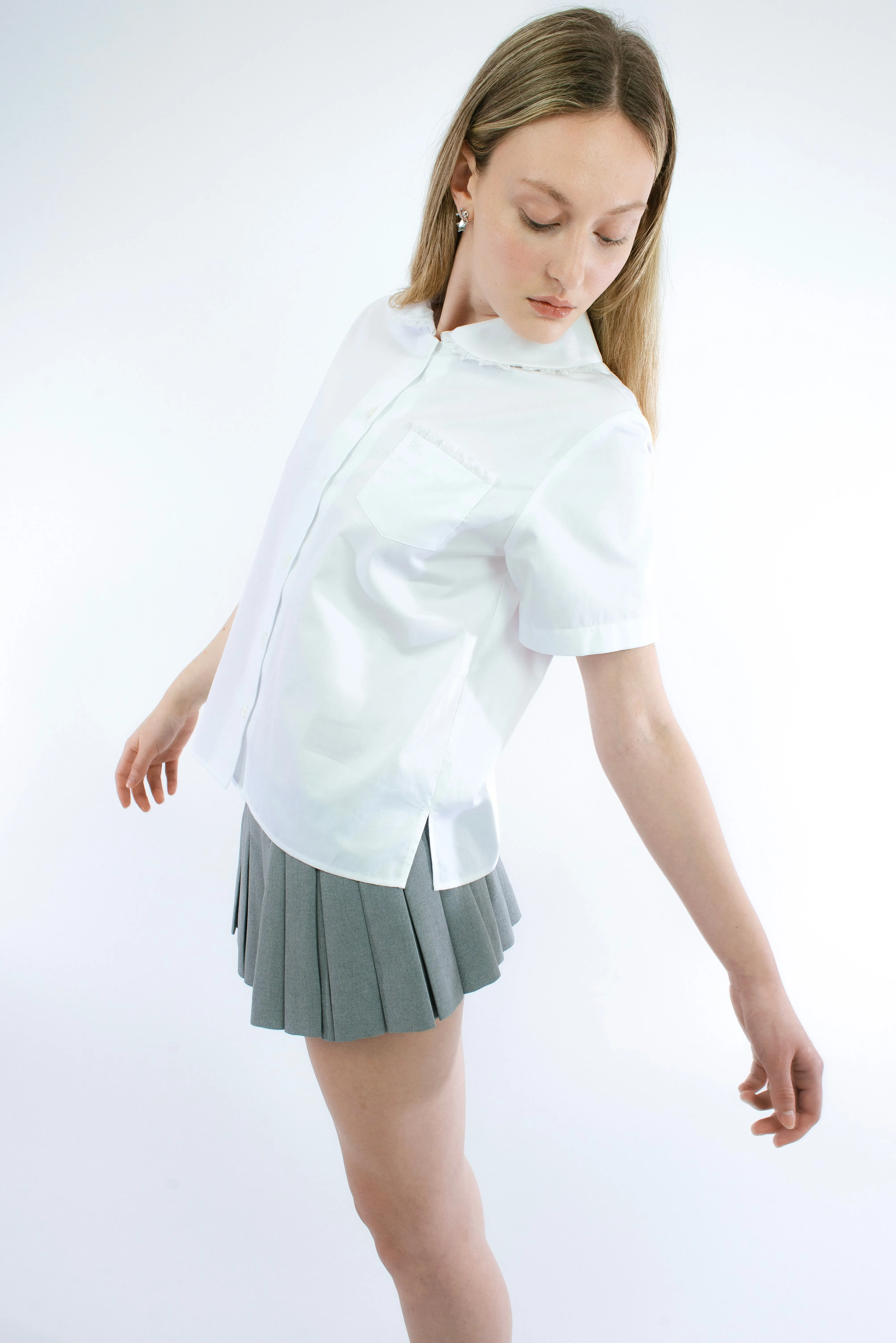 SPLITTER TOP IN WHITE sold by Sandy Liang product image thumbnail 5