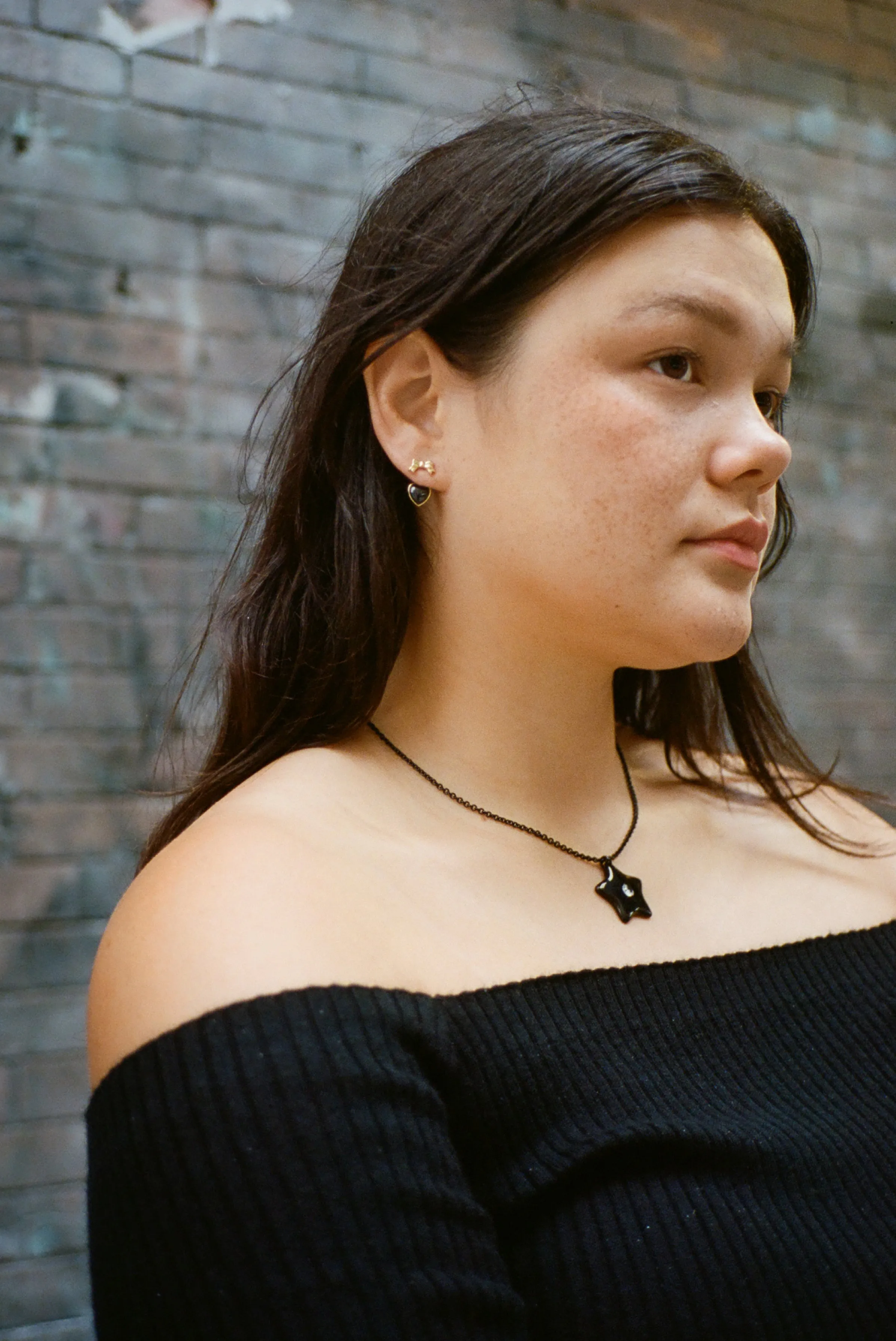SPARKLES 2.0 NECKLACE IN BLACK sold by Sandy Liang product image thumbnail 2