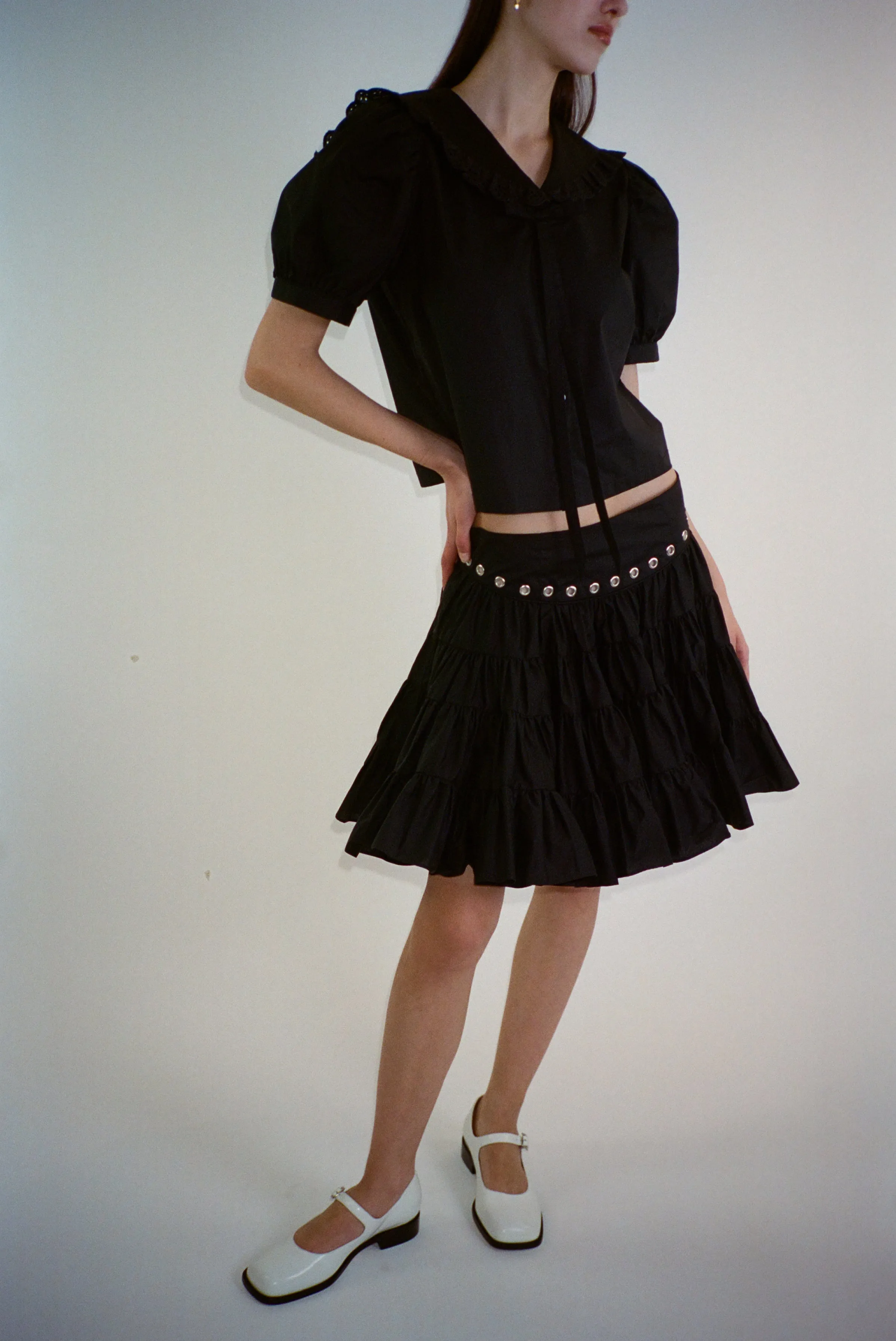 CHUMI SKIRT IN BLACK sold by Sandy Liang product image thumbnail 2
