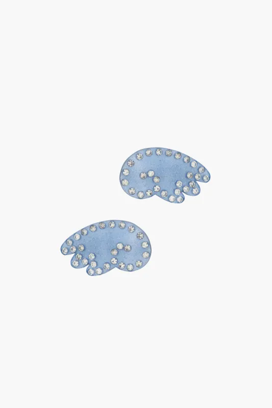 WING CLIPS IN ICE BLUE made by Sandy Liang