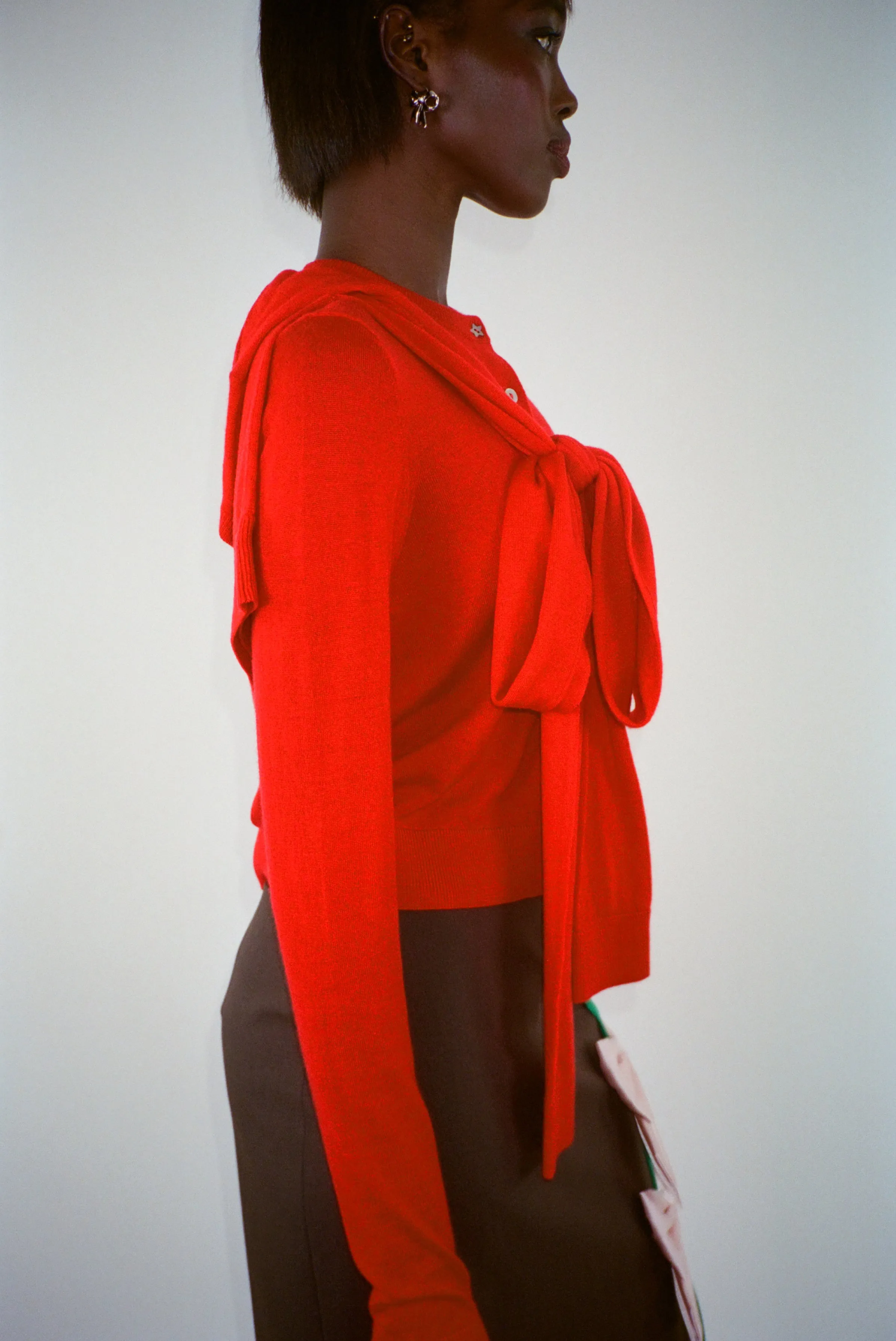 HERMIT CARDIGAN IN RED sold by Sandy Liang product image thumbnail 2