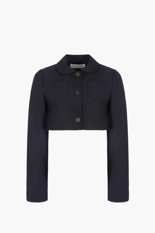 ENNIS JACKET IN DARK NAVY made by Sandy Liang