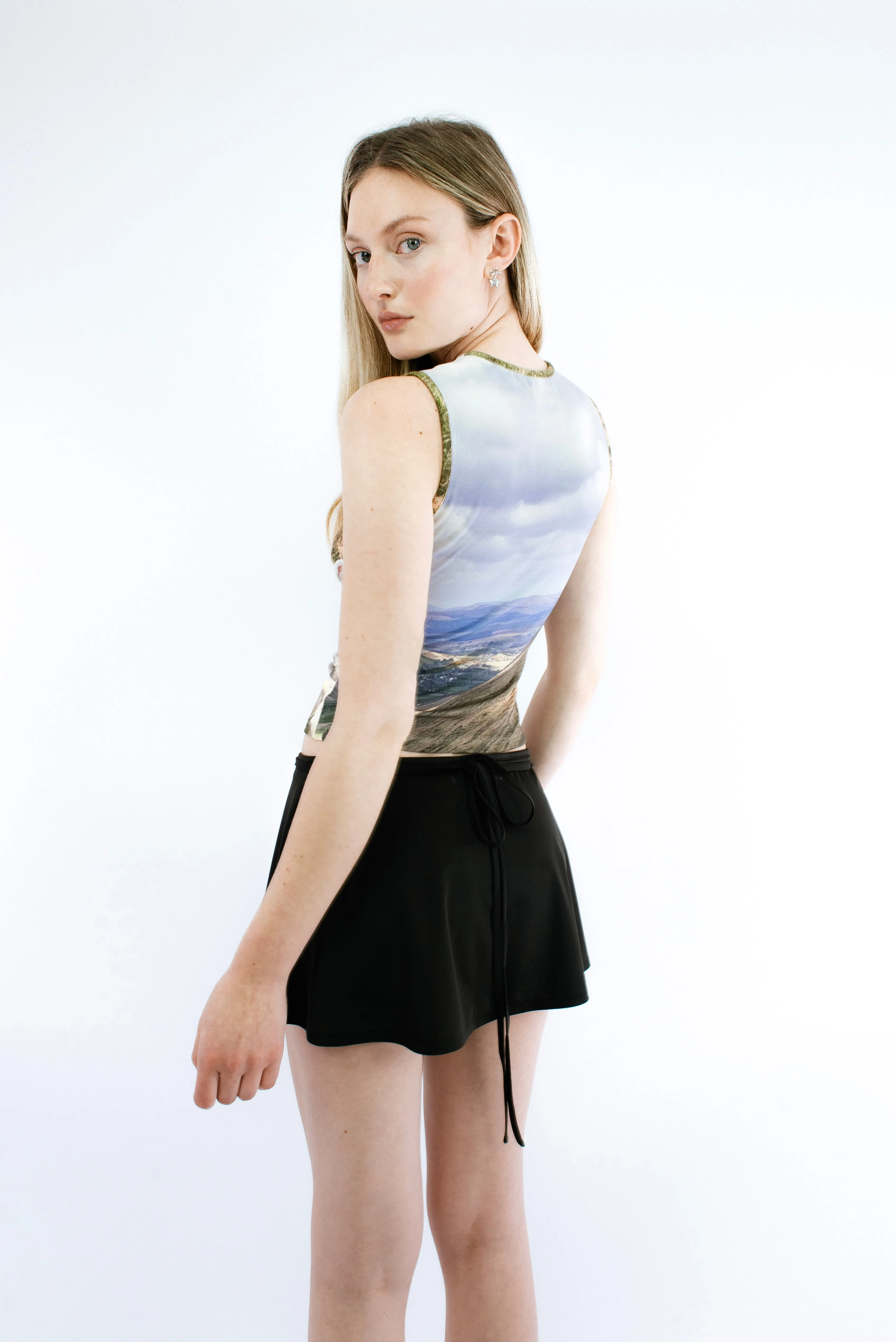 CLARA SKORT IN BLACK sold by Sandy Liang product image thumbnail 2