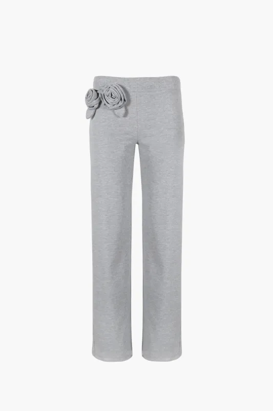 HILTON SWEATPANTS IN HEATHER GREY made by Sandy Liang