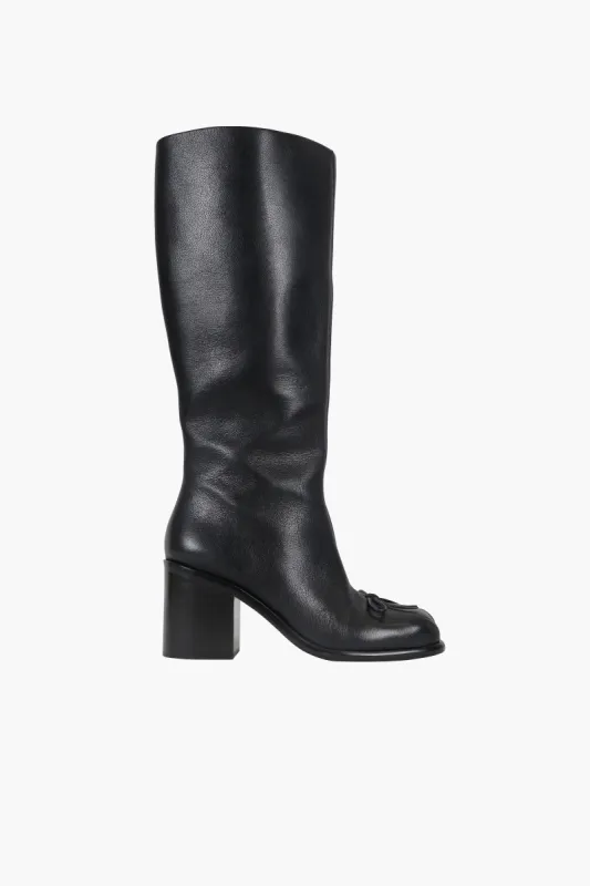 KNEE HIGH POINTE BOOT IN BLACK sold by Sandy Liang