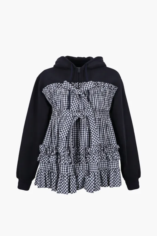 ESTHER HOODIE IN NAVY made by Sandy Liang