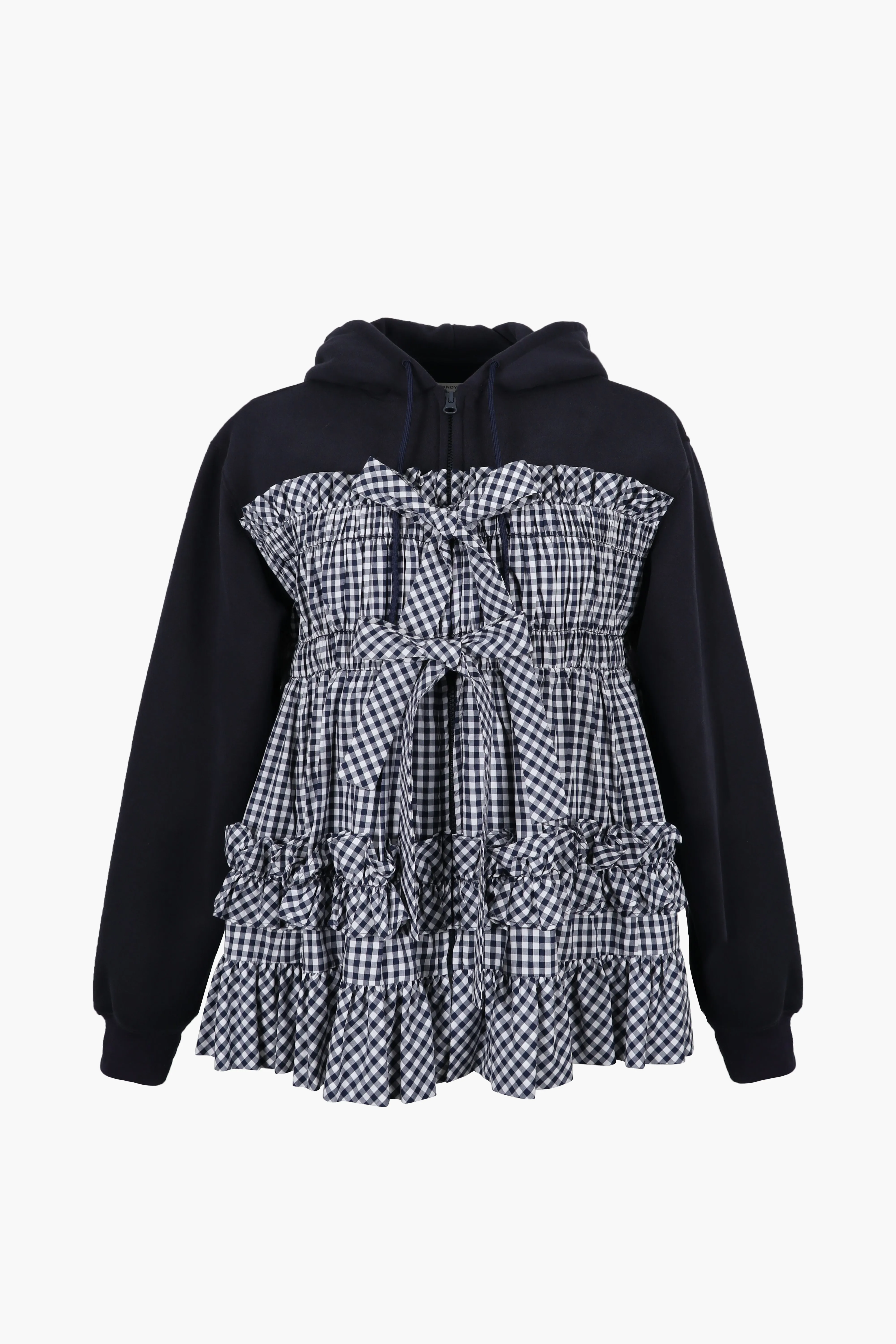 ESTHER HOODIE IN NAVY sold by Sandy Liang