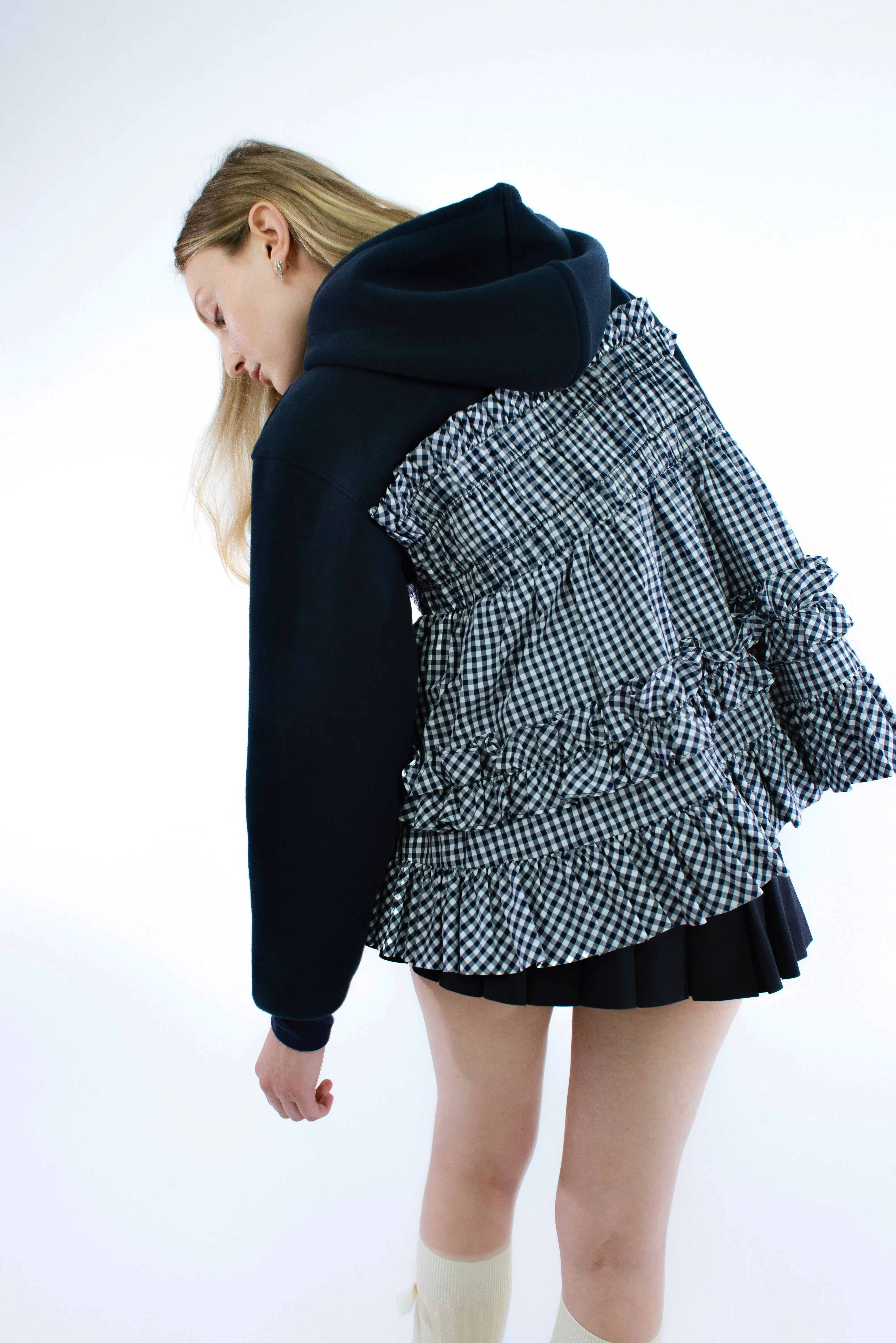 ESTHER HOODIE IN NAVY sold by Sandy Liang product image thumbnail 4