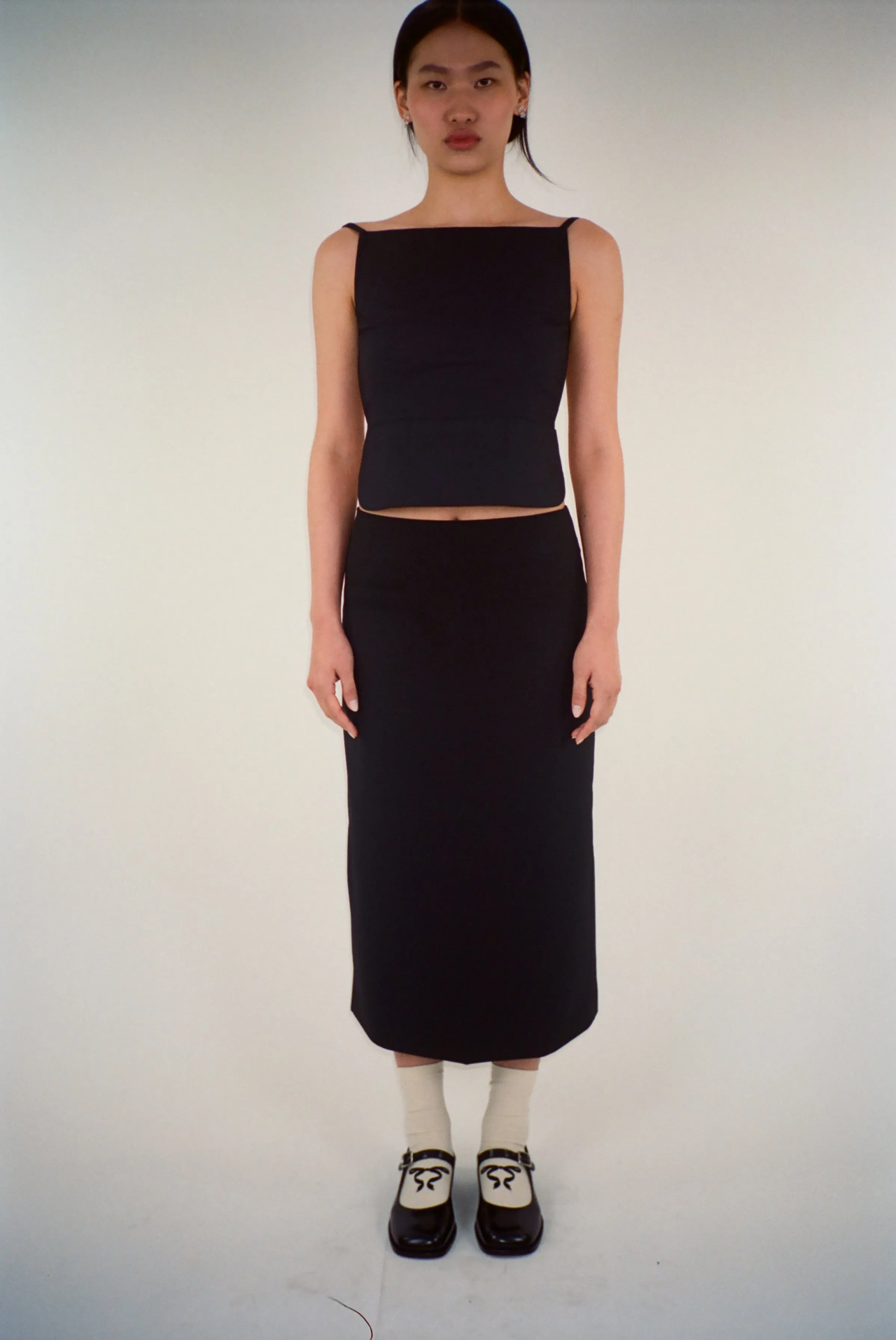 BRANDO TOP IN BLACK sold by Sandy Liang product image thumbnail 4