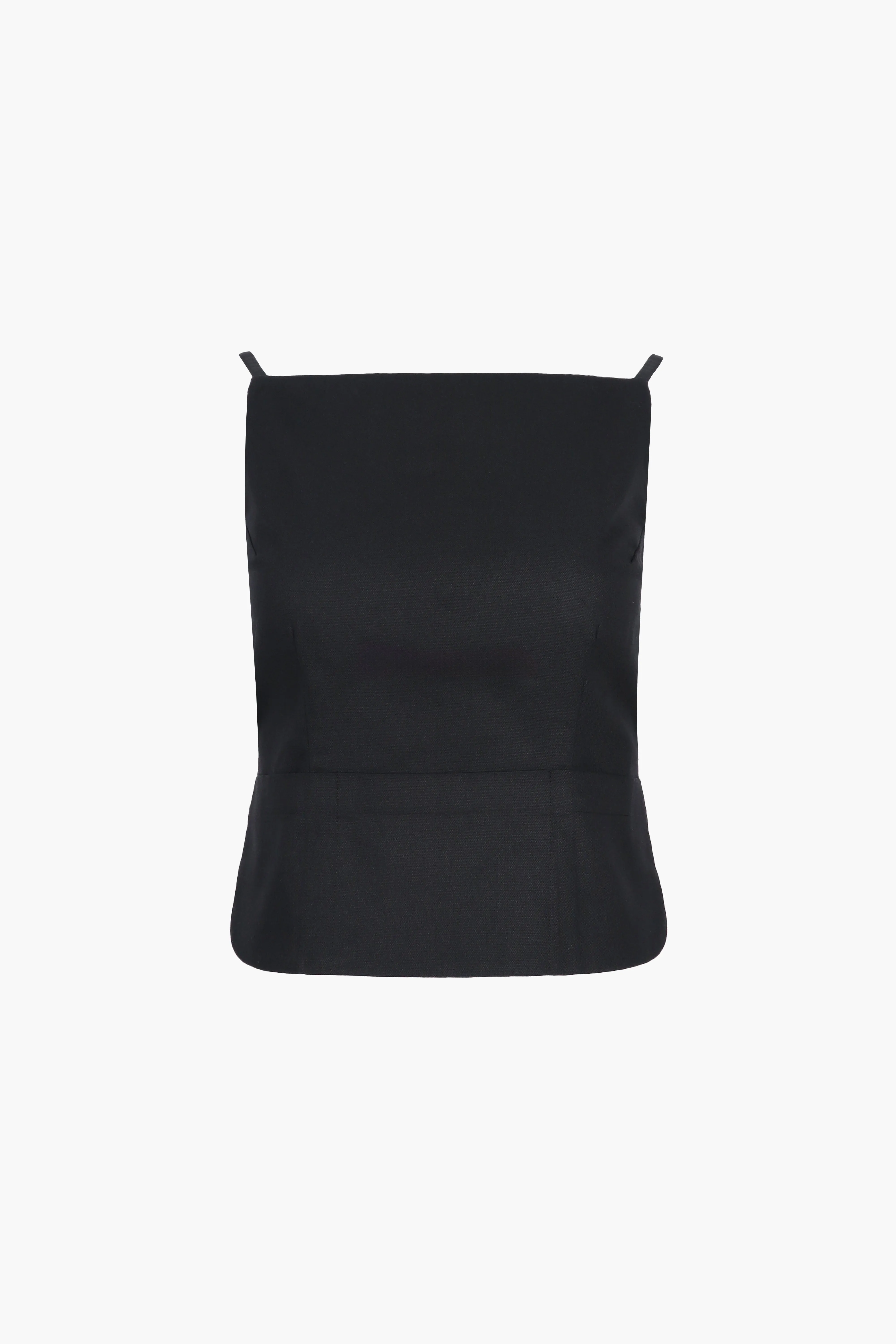 BRANDO TOP IN BLACK sold by Sandy Liang