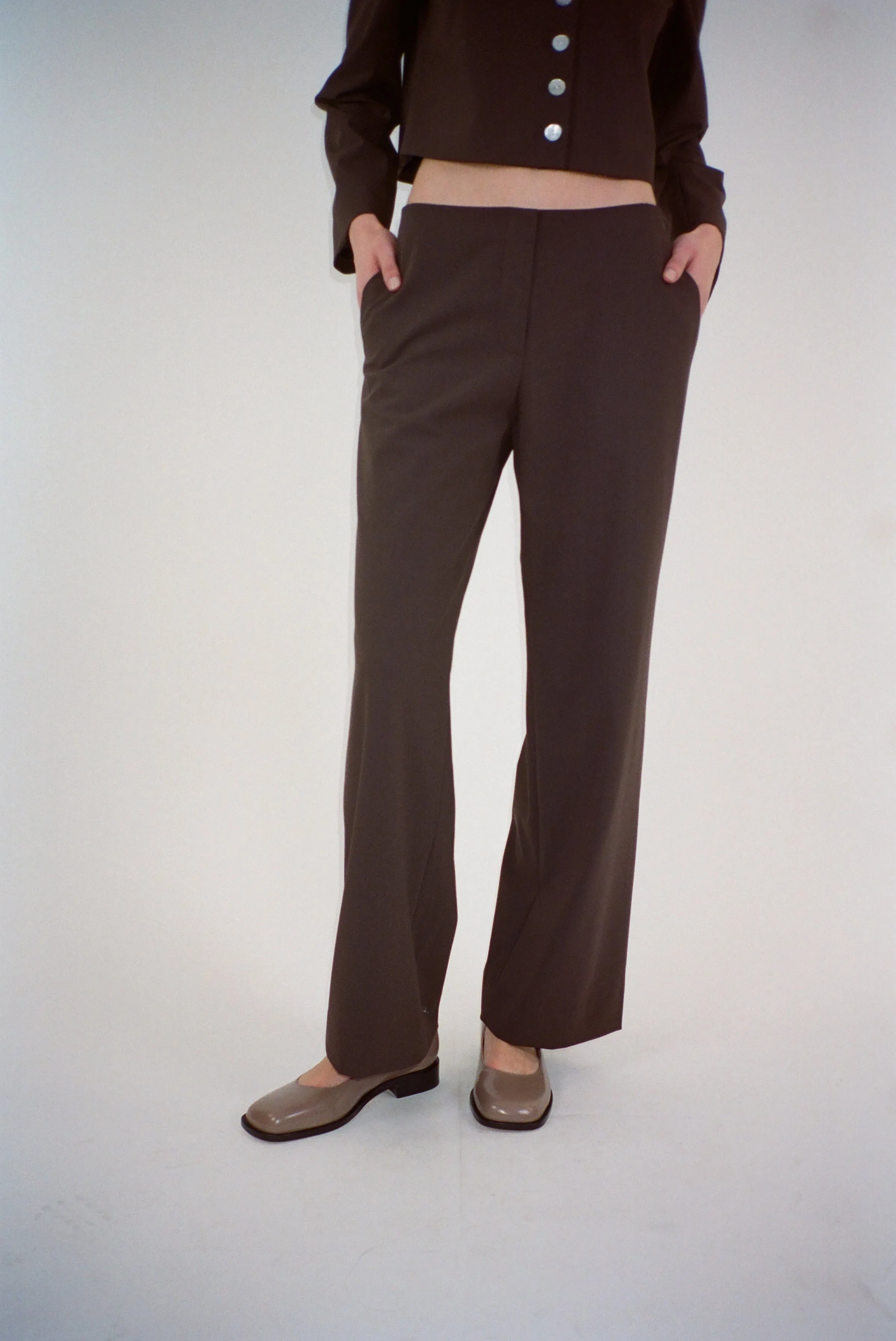 RIDE PANT IN BROWN sold by Sandy Liang product image thumbnail 2
