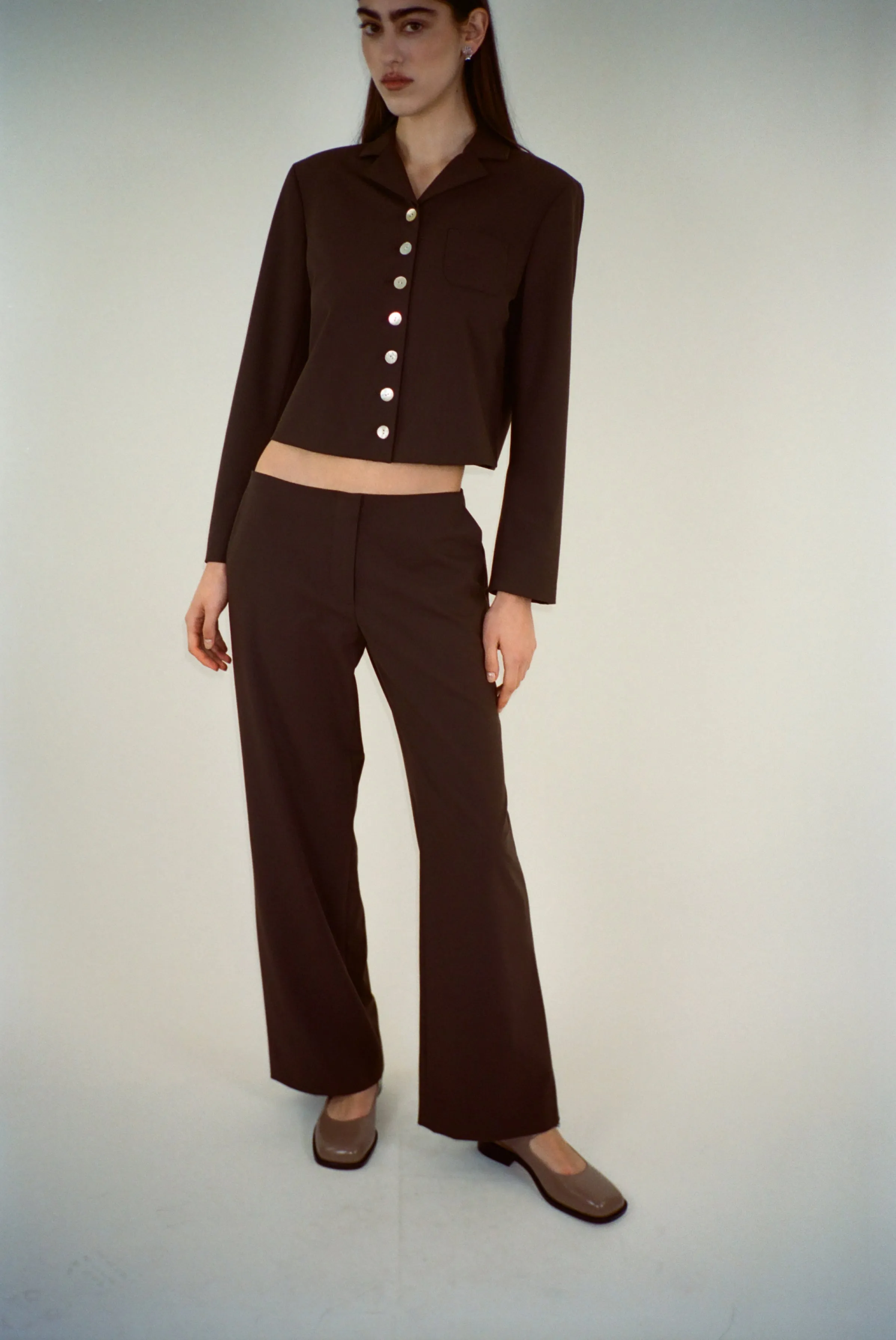 RIDE PANT IN BROWN sold by Sandy Liang product image thumbnail 4