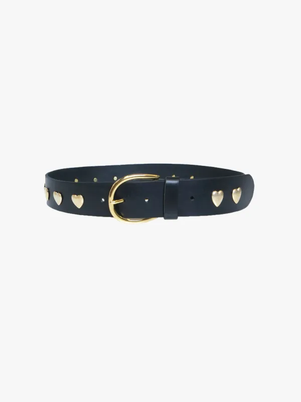 RIVETTO BELT IN GOLD sold by Sandy Liang