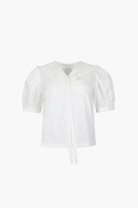 FLORENT TOP IN WHITE sold by Sandy Liang