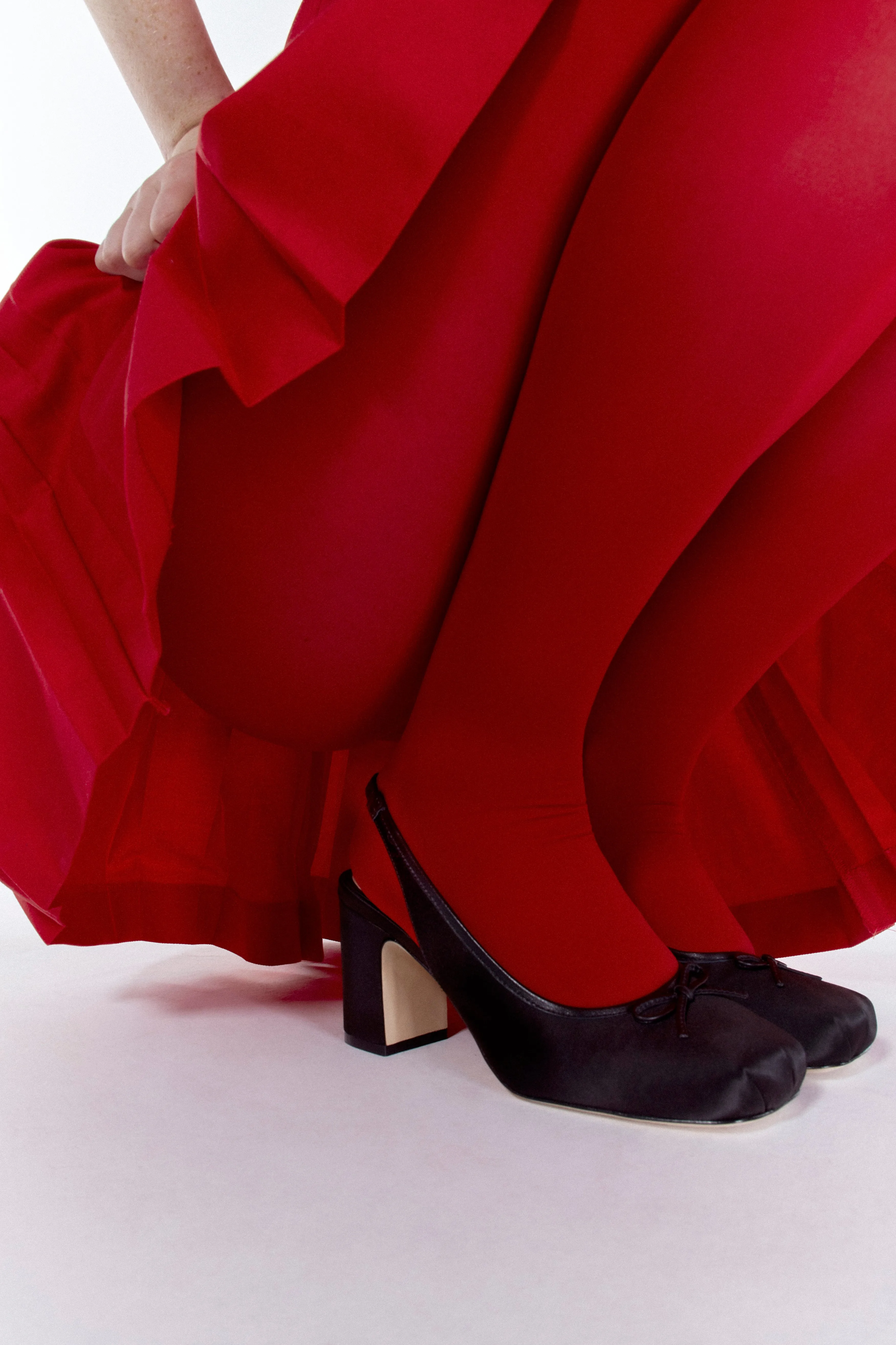 SLINGBACK 75 IN BLACK SATIN sold by Sandy Liang product image thumbnail 3