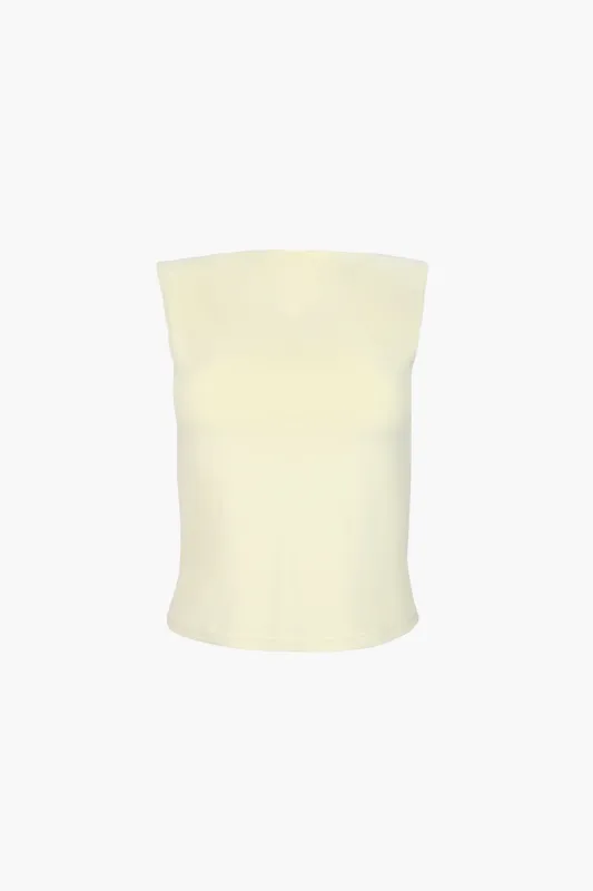 ANA TOP IN BUTTER made by Sandy Liang