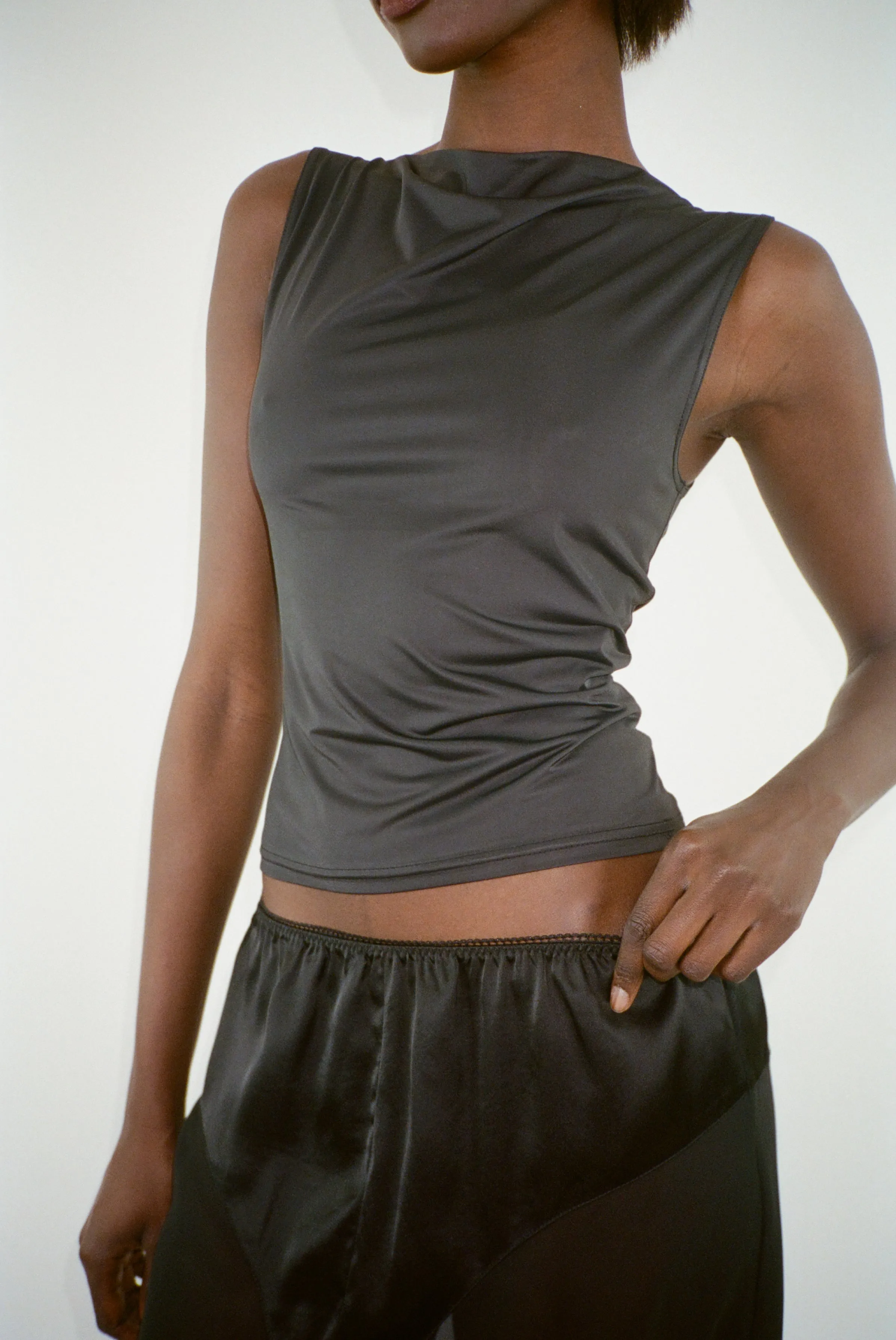 ANA TOP IN BLACK sold by Sandy Liang product image thumbnail 3