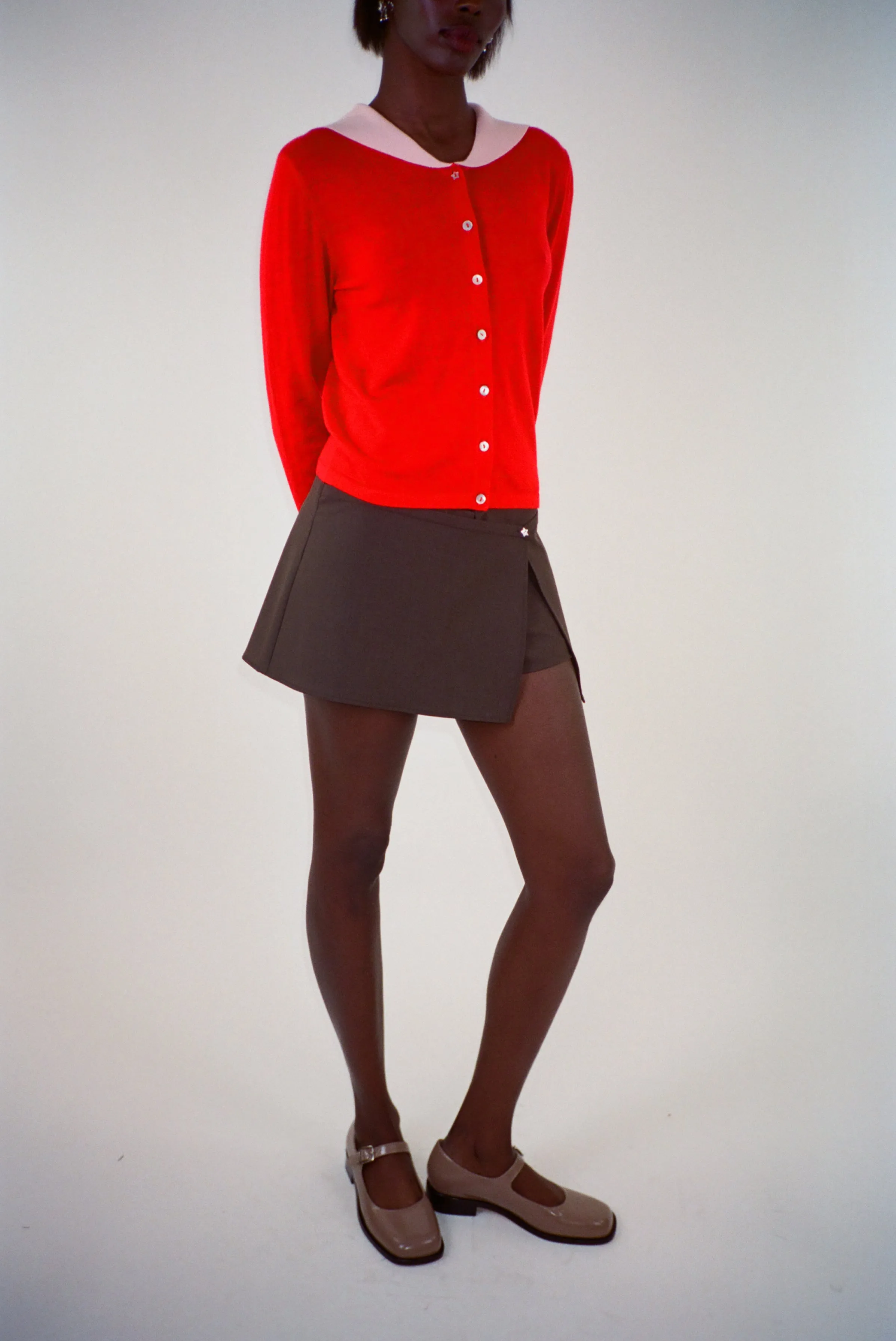 GOTO SKORT IN BROWN sold by Sandy Liang product image thumbnail 4