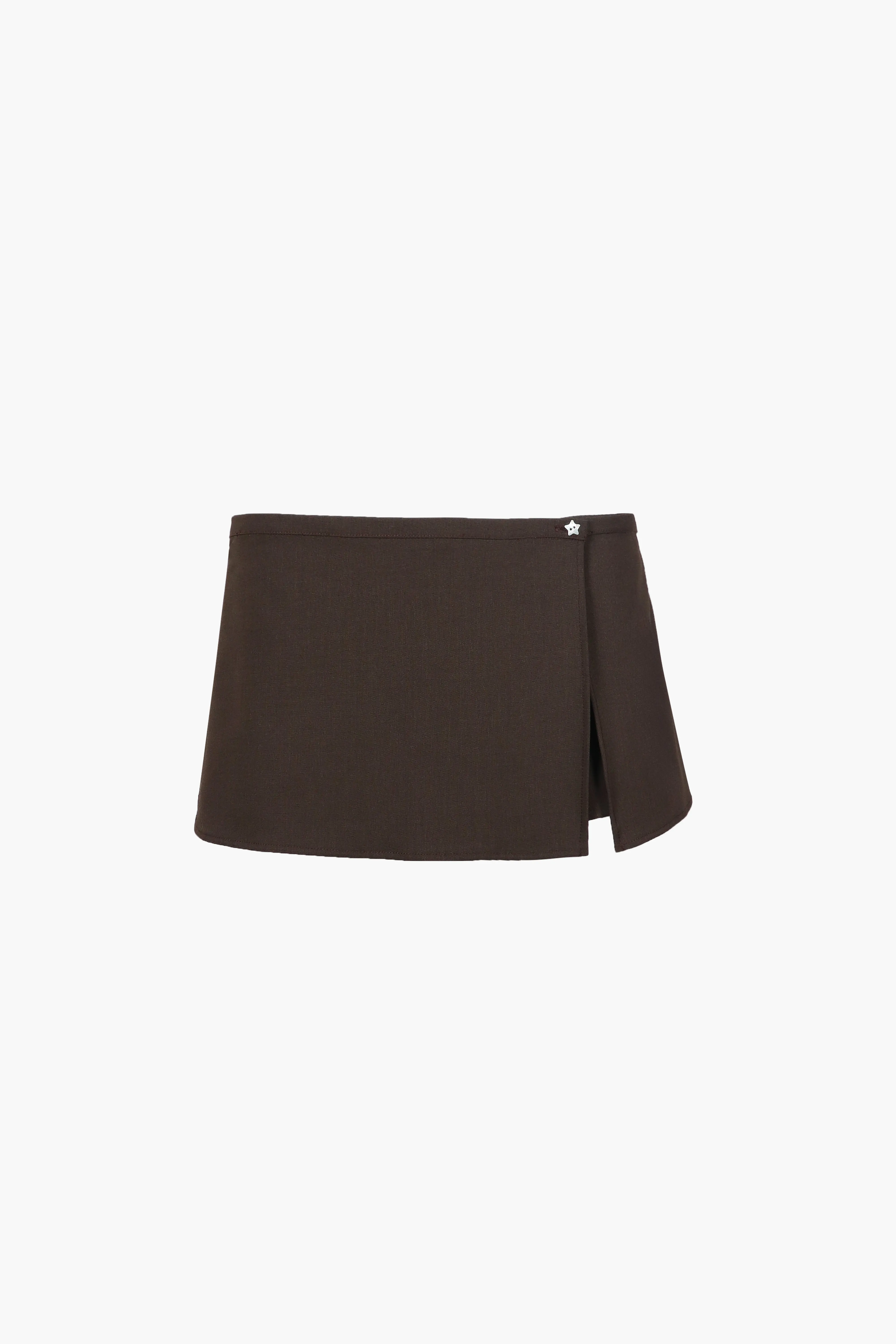 GOTO SKORT IN BROWN sold by Sandy Liang