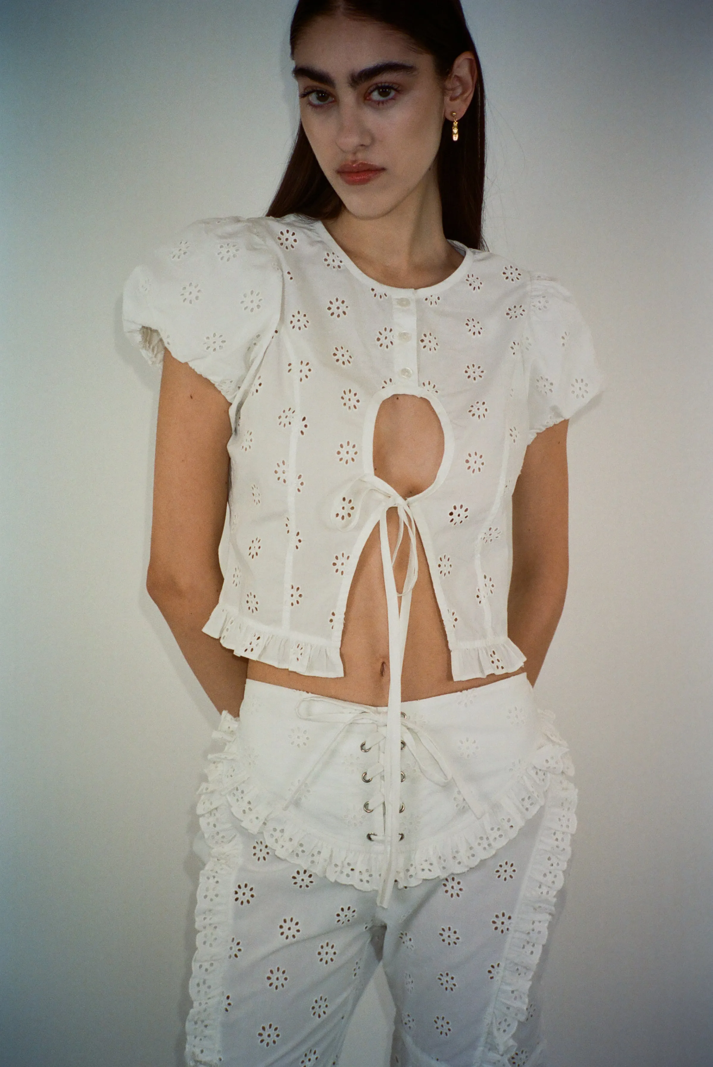 CAMEO TOP IN WHITE sold by Sandy Liang product image thumbnail 4
