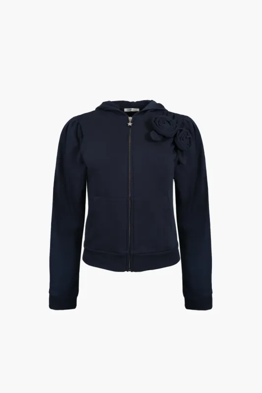 SOOKIE HOODIE IN NAVY made by Sandy Liang